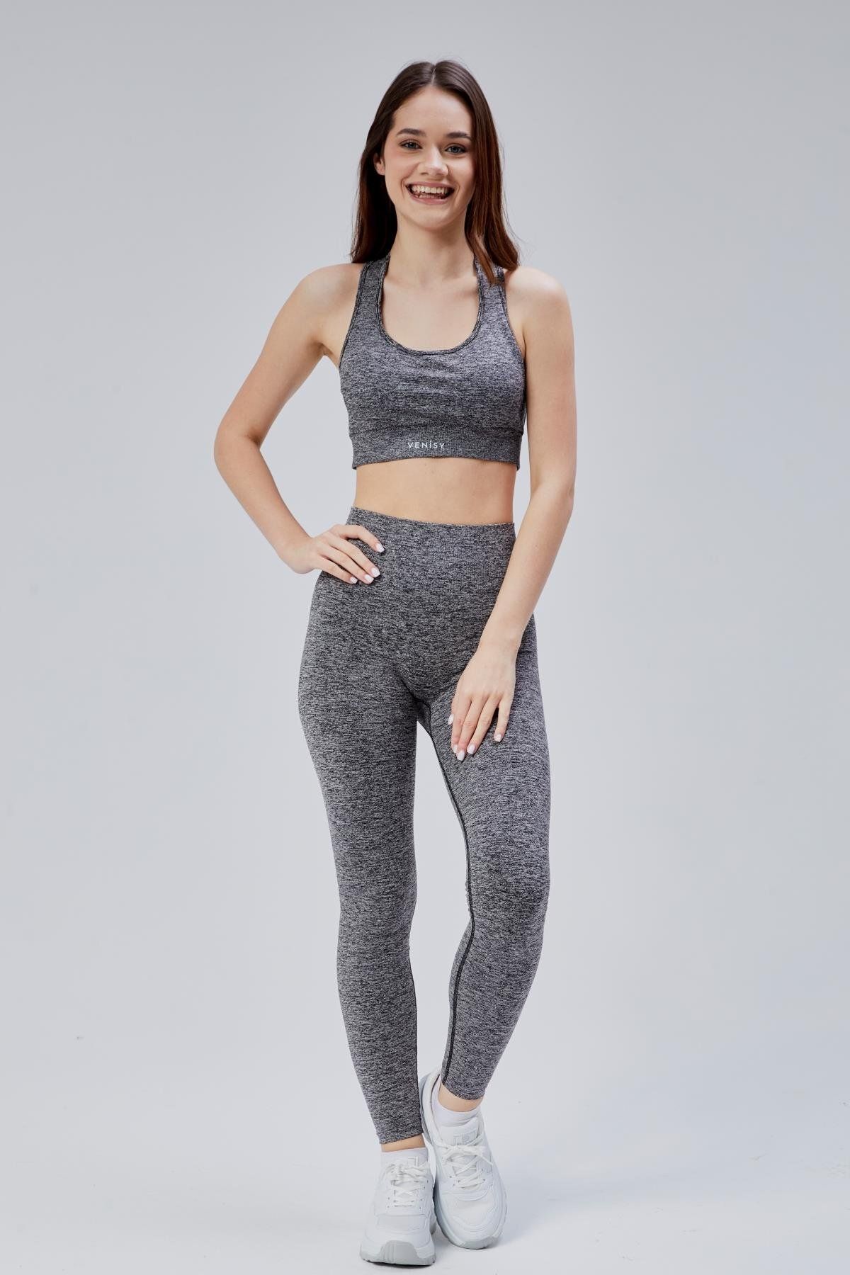 Venisy Scrunch Toparlayıcı Tayt – Gri