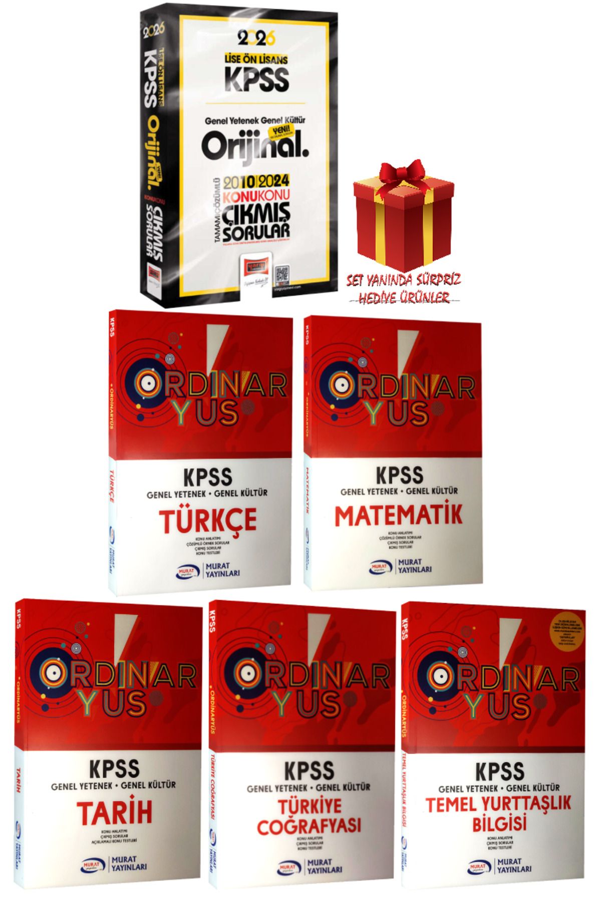 Yargı Yayınları 2026 KPSS Lise-Ön Lisans GYGK Orijinal Çıkmış Sorular 2010-2024 + Ordinaryus Konu Anlatımlı Modüler