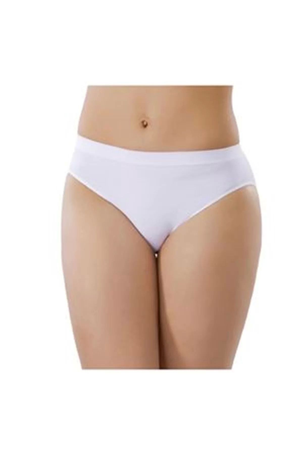 STOREMAX Beyaz Kadın Dikişsiz Külot Korse - 730
