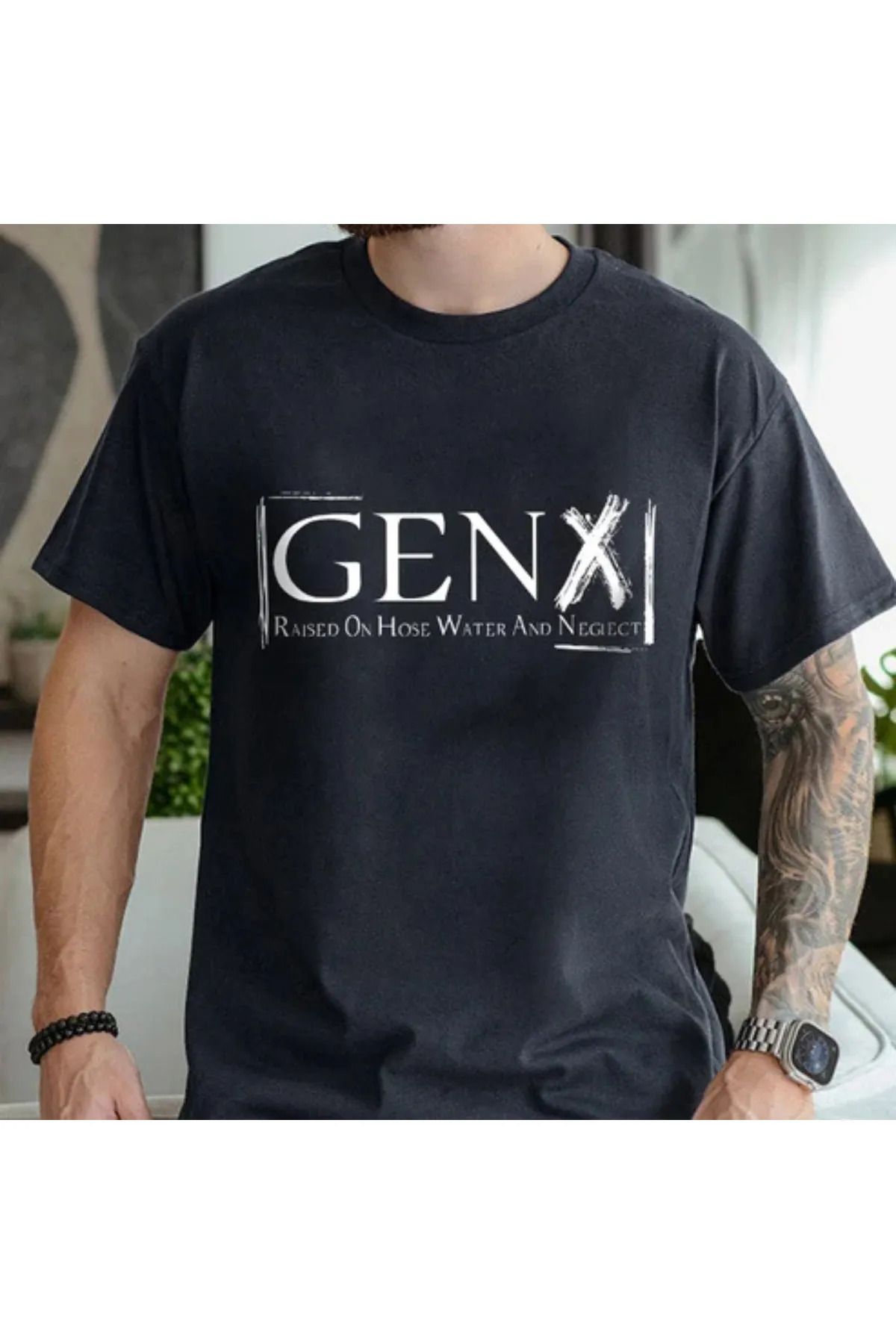 FeaR LeeS GENX Raised On Hose Water And Neglect Baskılı Oversize T-shirt