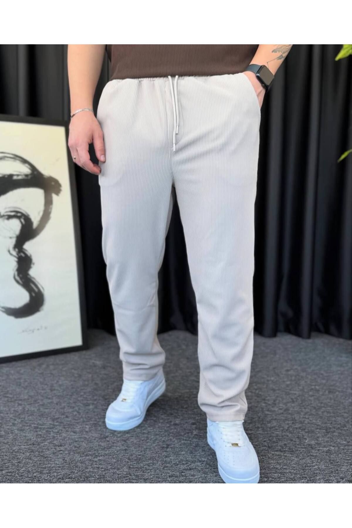 VOGUEMET Yeni Sezon Erkek Kadın Unisex Düz Renk Ottoman Yüksek Kaliteli Eşofman Altı