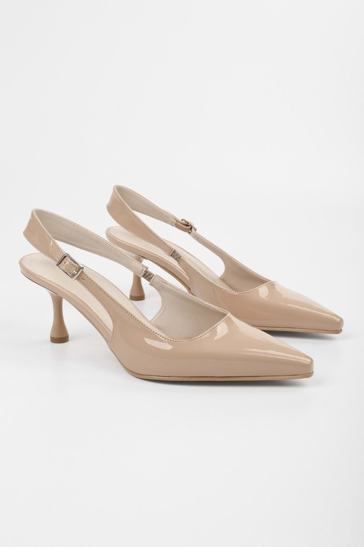 Shoeberry Kadın Estella Nude Rugan Stiletto