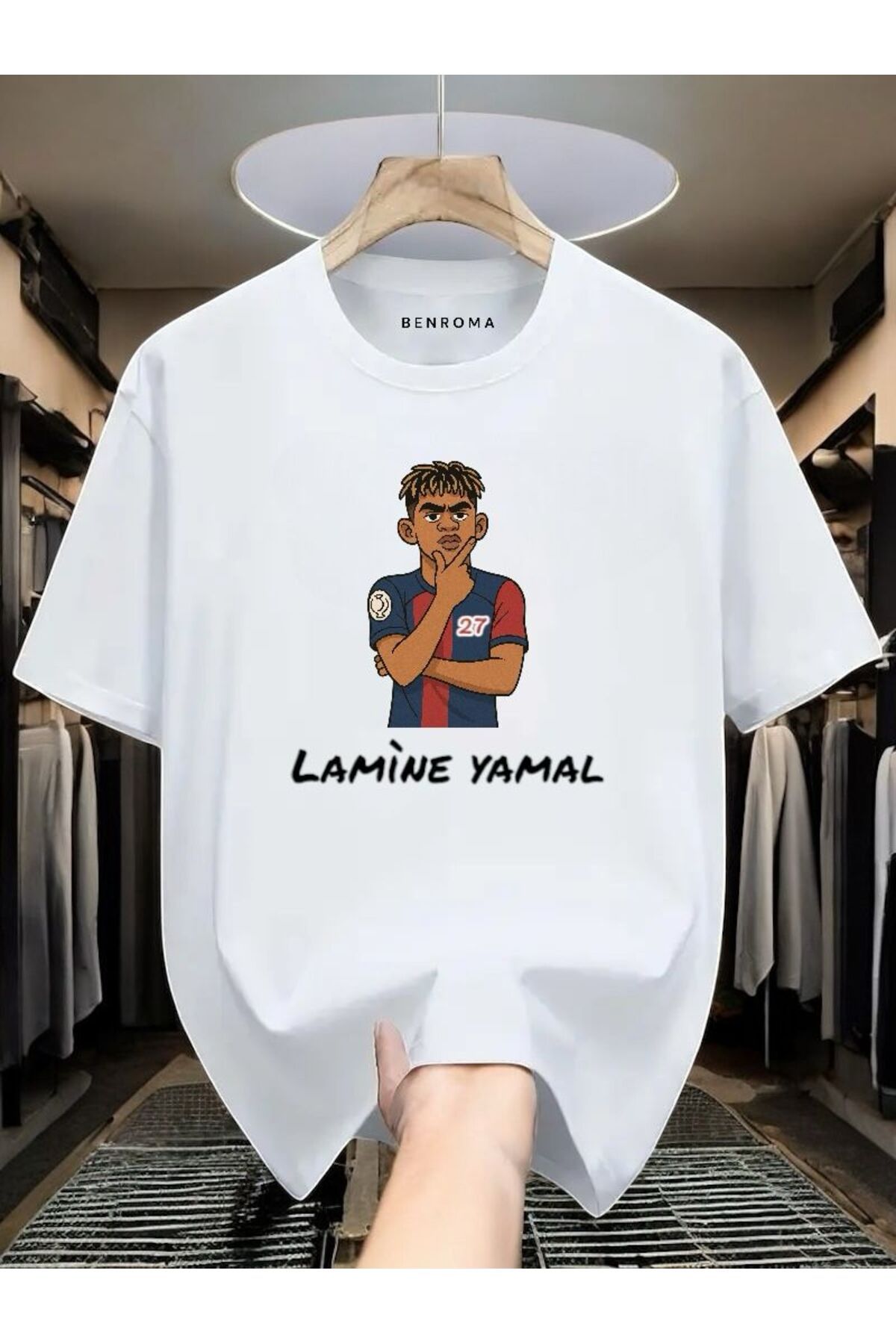 BENROMA LAMİNE YAMAL BASKILI TİŞÖRT