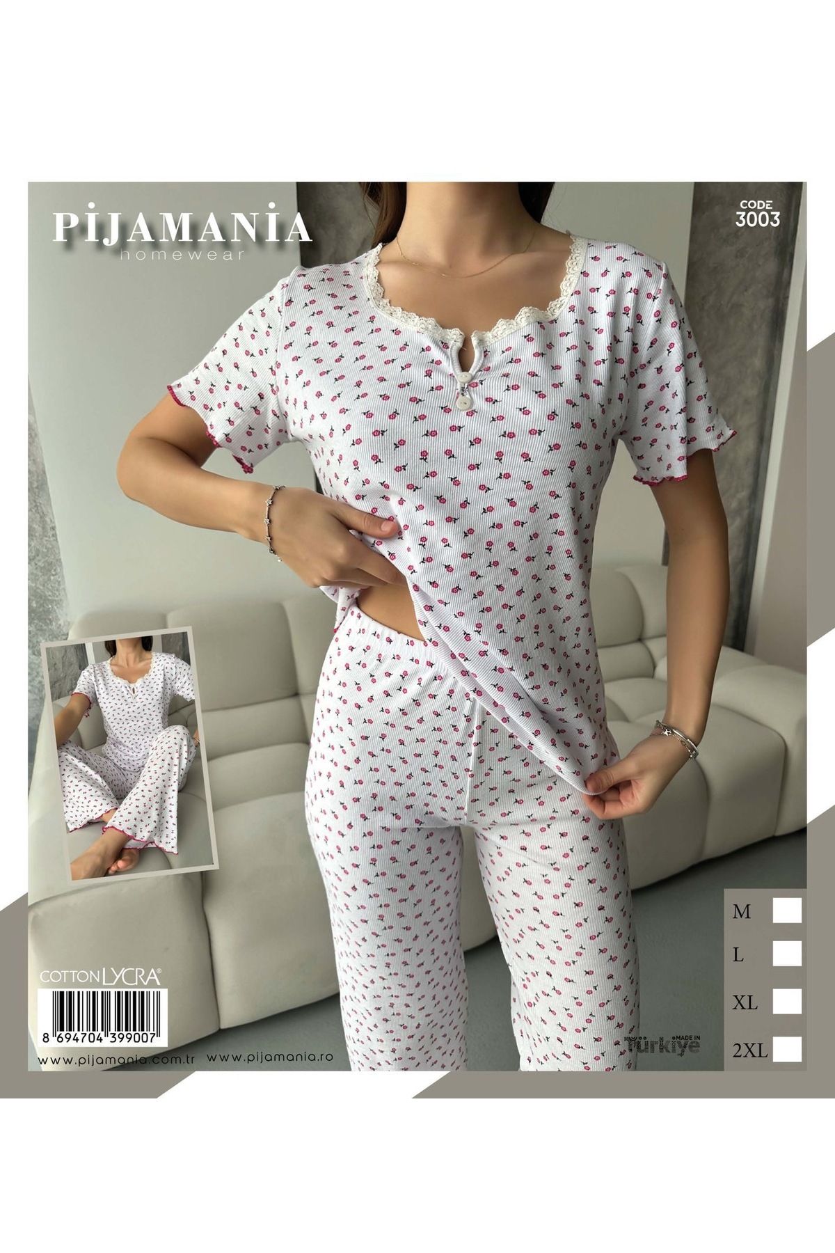 Pijamacım Desenli pijama takımı