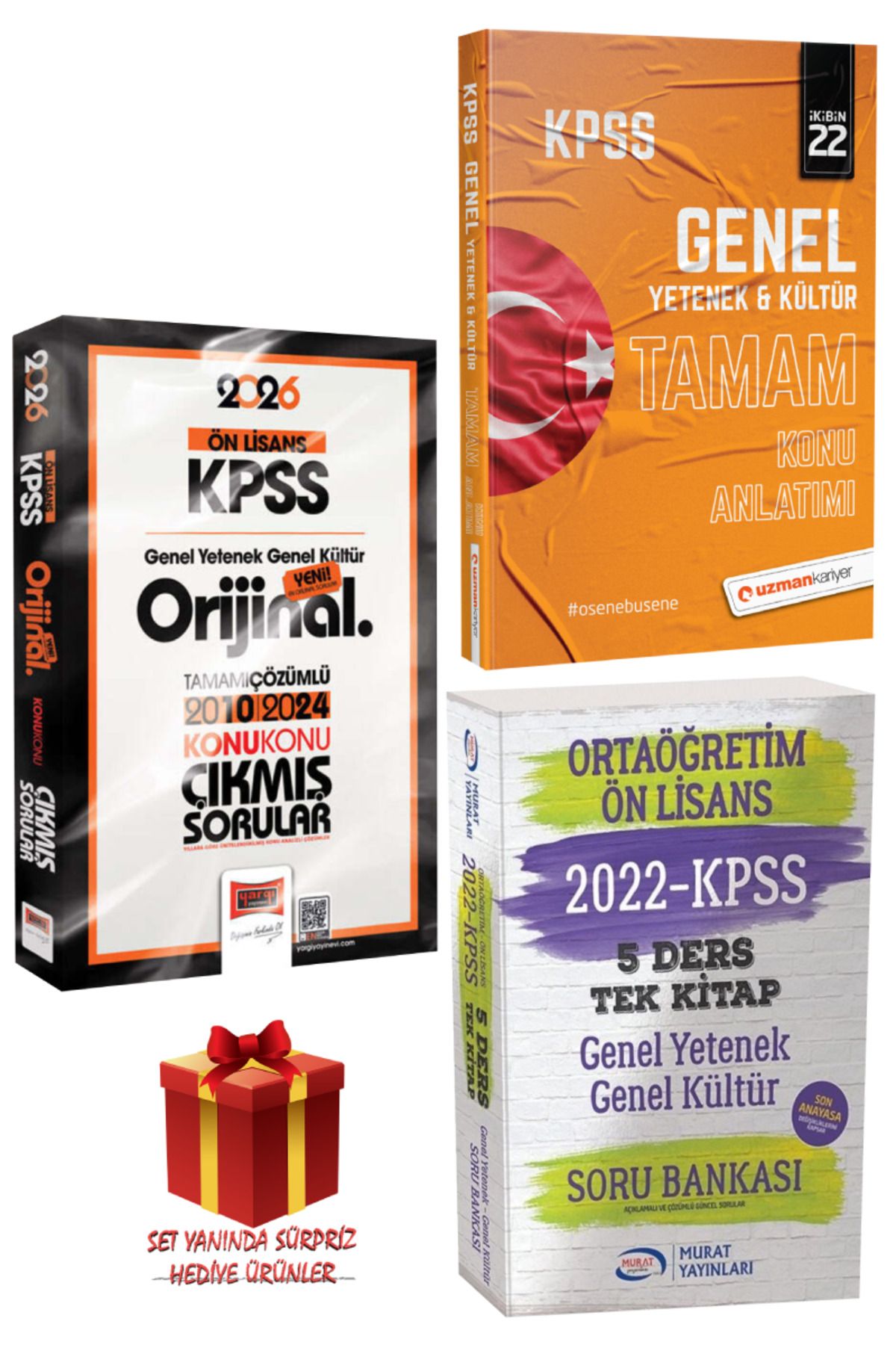 Yargı Yayınları 2026 KPSS Ön Lisans GYGK Orijinal Konu Konu Çıkmış Sorular 2010-2024+Konu Anlatımı+Tek Kitap Soru B.