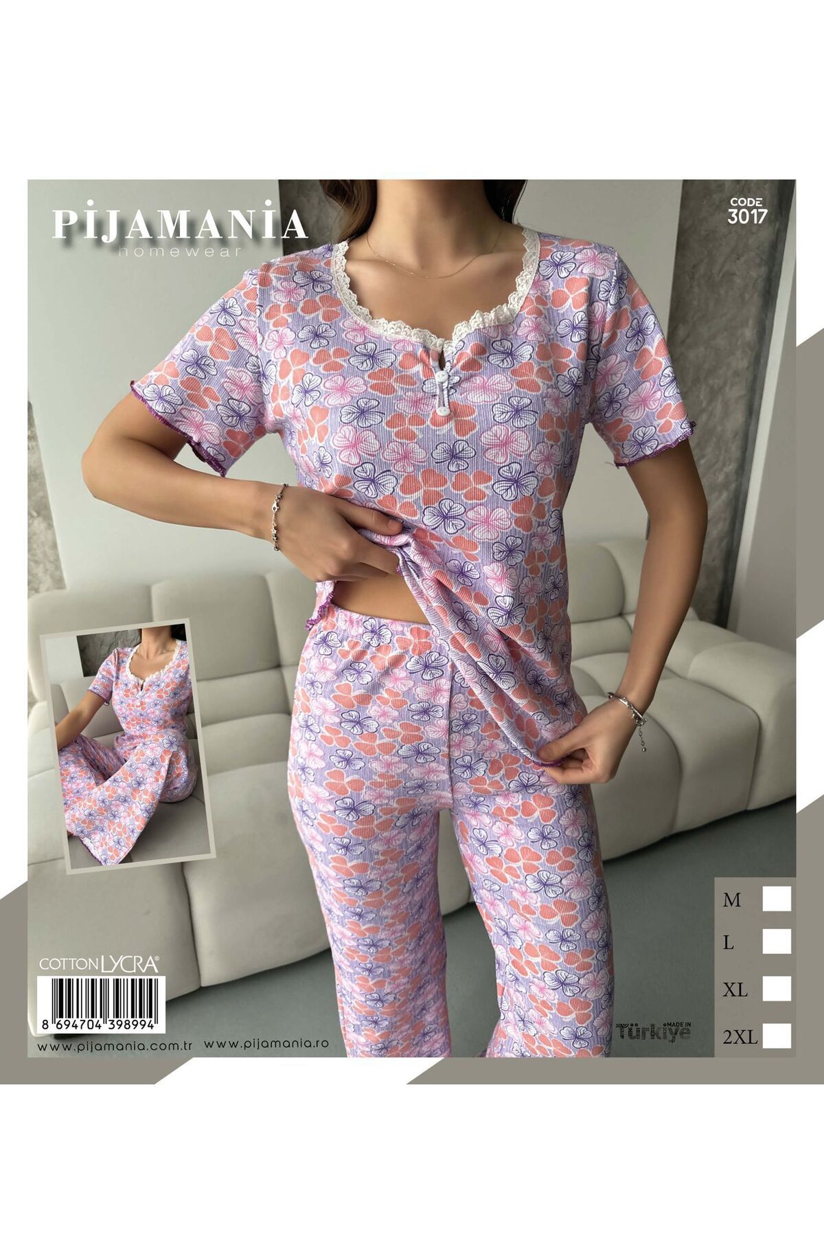 Pijamacım Desenli pijama takımı