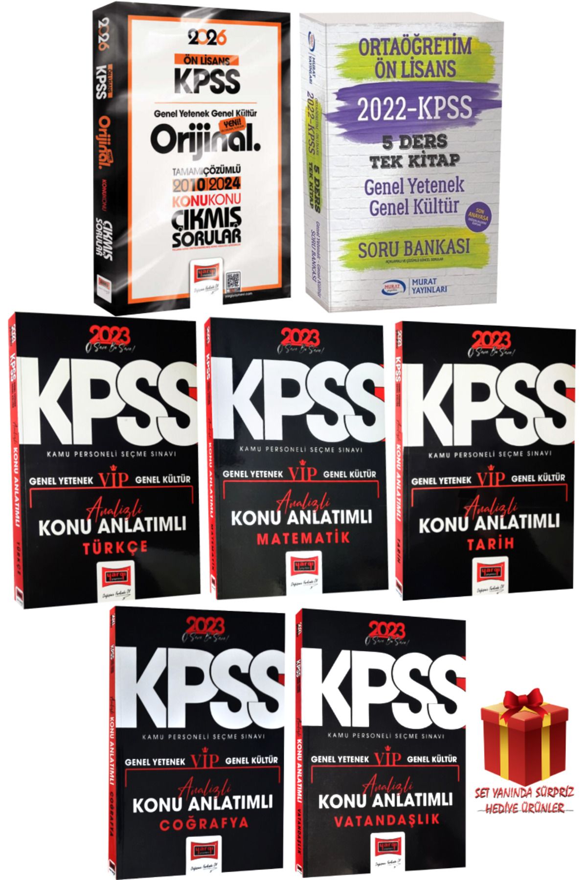 Yargı Yayınları 2026 KPSS Ön Lisans GYGK Orijinal Çıkmış Sorular 2010-2024+Tek Kitap SB+Konu Anlatımlı Modüler Set