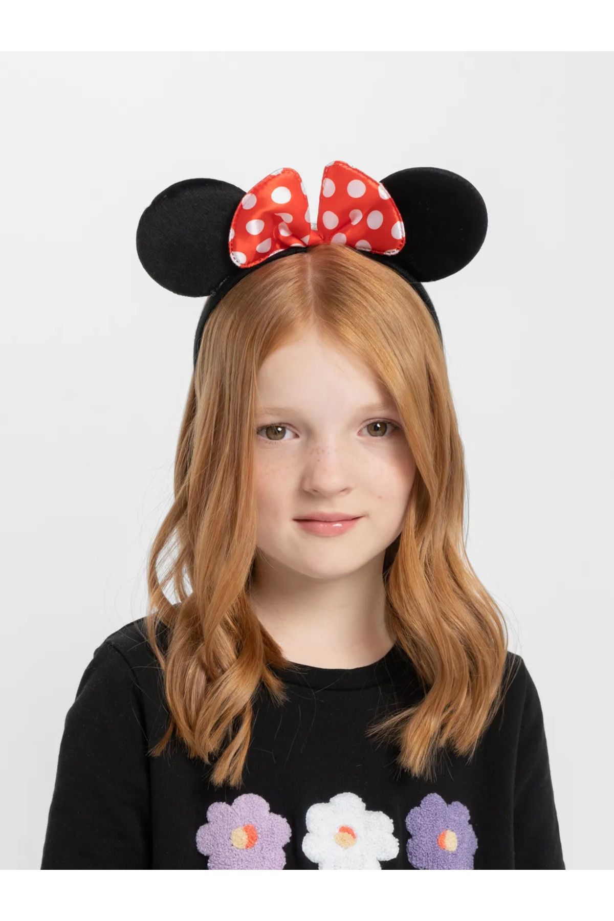 YNT İthalat Kırmızı Fiyonklu Minnie Mouse Taç Fare Tacı Kafa Bandı