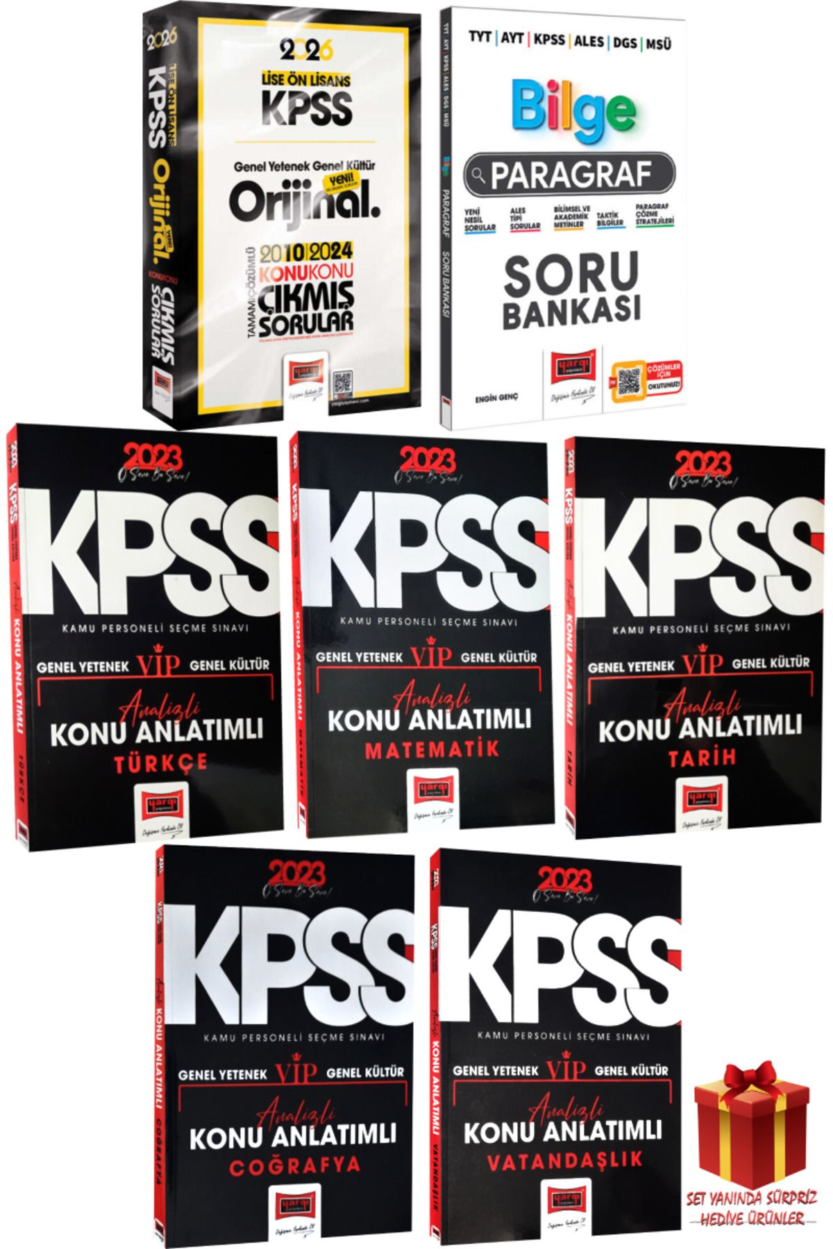 Yargı Yayınları 2026 KPSS Lise-Ön Lisans Orijinal Çıkmış Sorular 2010-2024+Bilge Paragraf SB+Konu Anlatımlı Modüler
