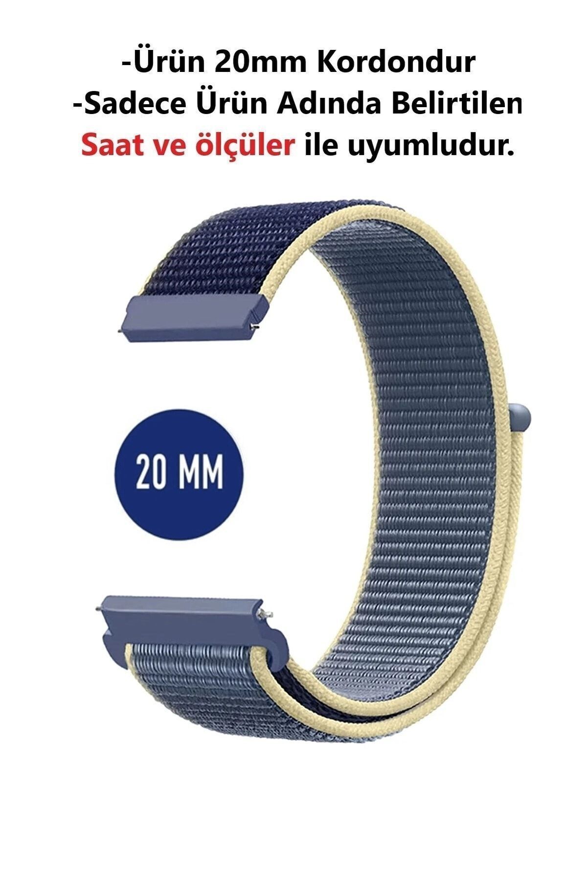 CONOCER Samsung Galaxy Watch 3 (41MM) Uyumlu Yüksek Kalite 20mm Hasır Dokuma Kordon Kayış