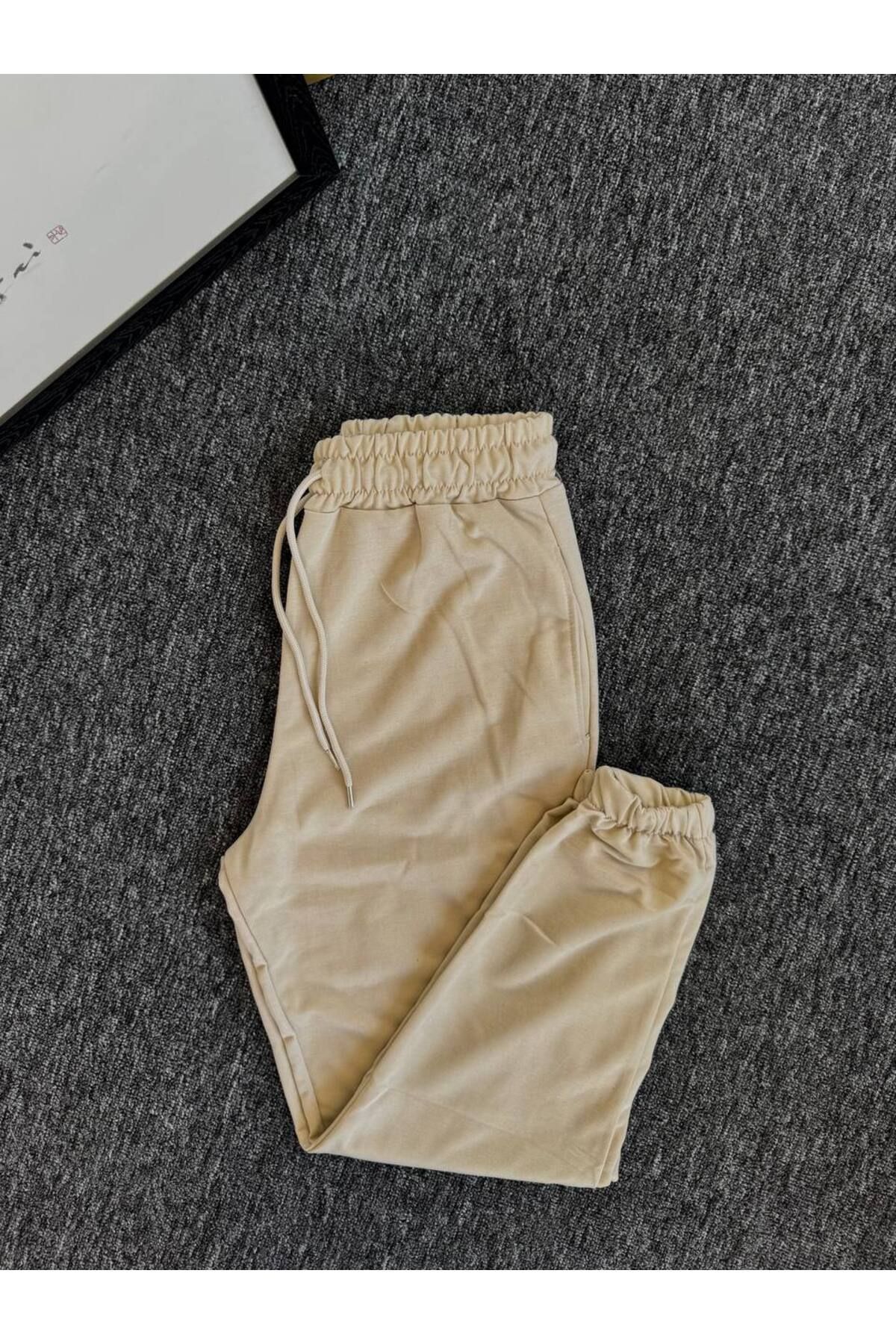 VOGUEMET Yeni Sezon Erkek Kadın Unisex Düz Renk Vortex Yüksek Kaliteli Eşofman Altı Paça Lastikli