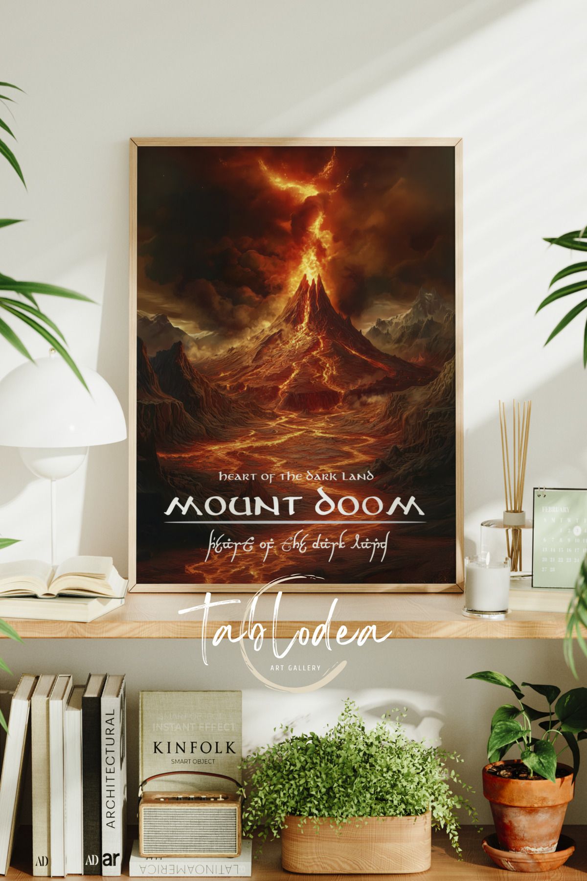 tablodea Yüzüklerin Efendisi Çerçeveli Poster Tablo, The Lord Of The Rings Tablo, Klasik Dizi Film Tablosu