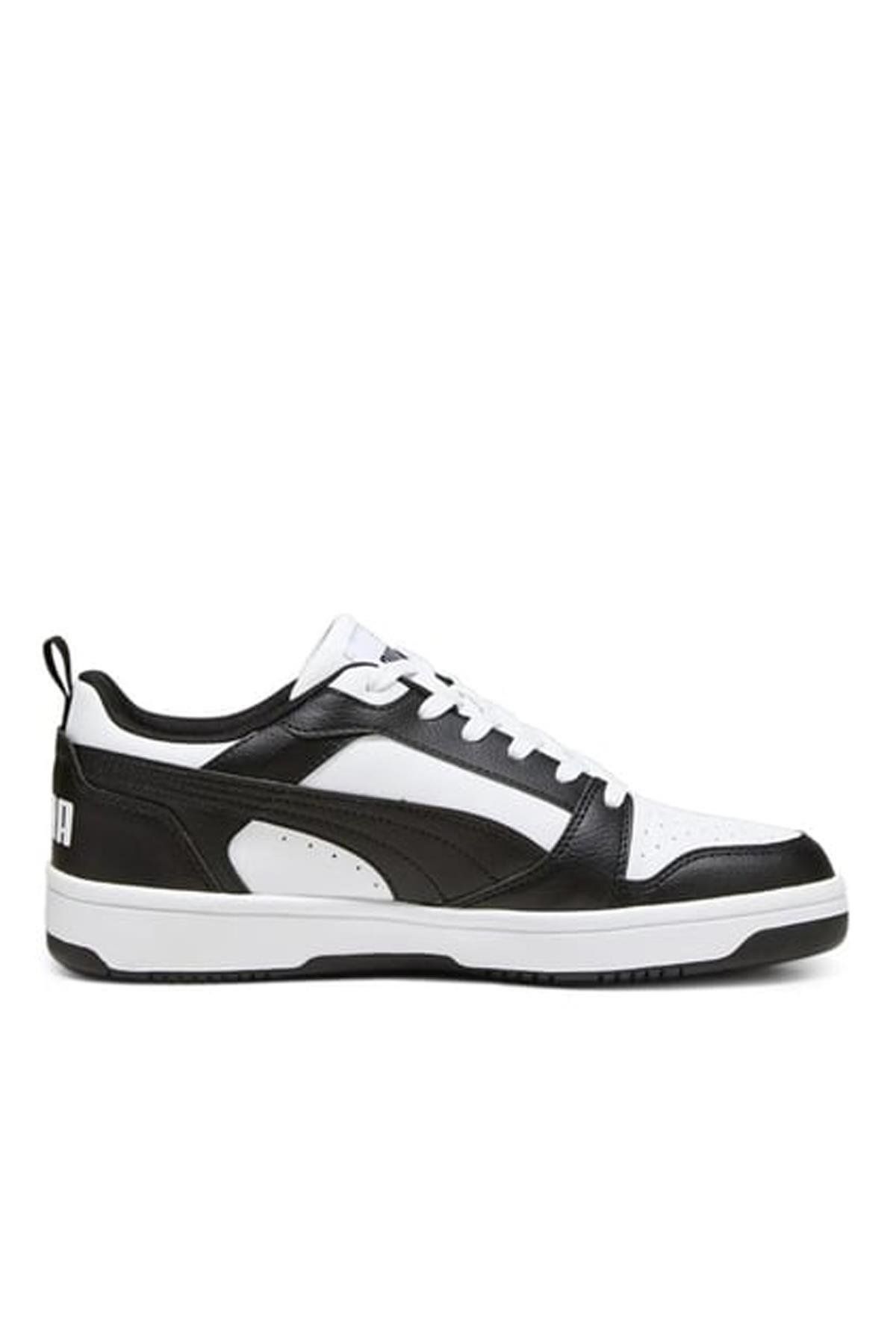 Puma 392328 04 Rebound V6 Low Beyaz-Siyah-Beyaz Erkek Spor Ayakka