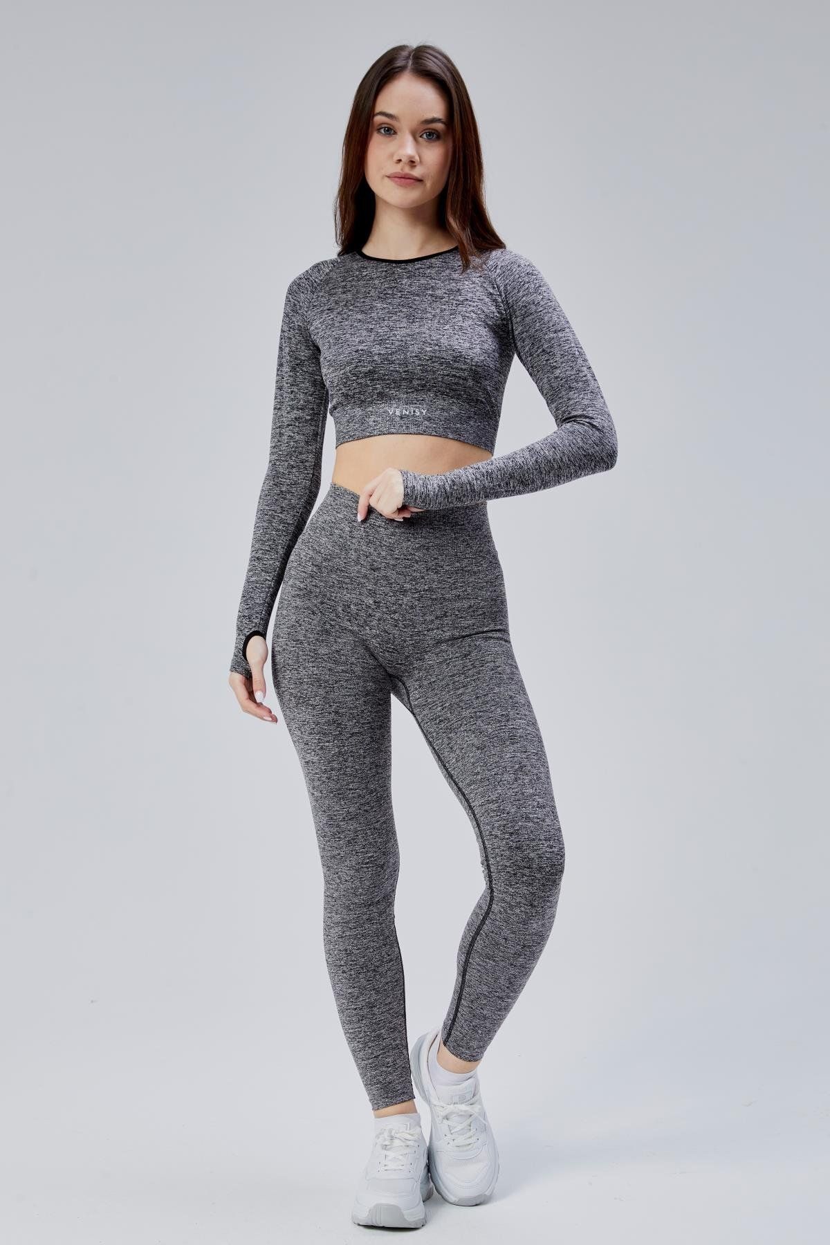 Venisy Uzun Kollu Crop – Gri