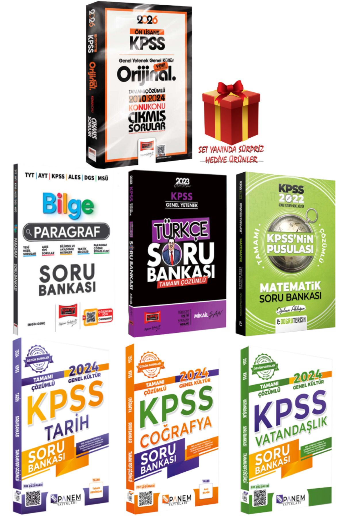 Yargı Yayınları 2026 KPSS Ön Lisans GYGK Orijinal Konu Konu Çıkmış Sorular 2010-2024+Tüm Dersler Soru Bankası+Hediye