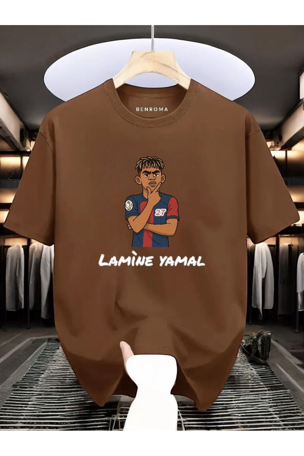 BENROMA LAMİNE YAMAL BASKILI TİŞÖRT