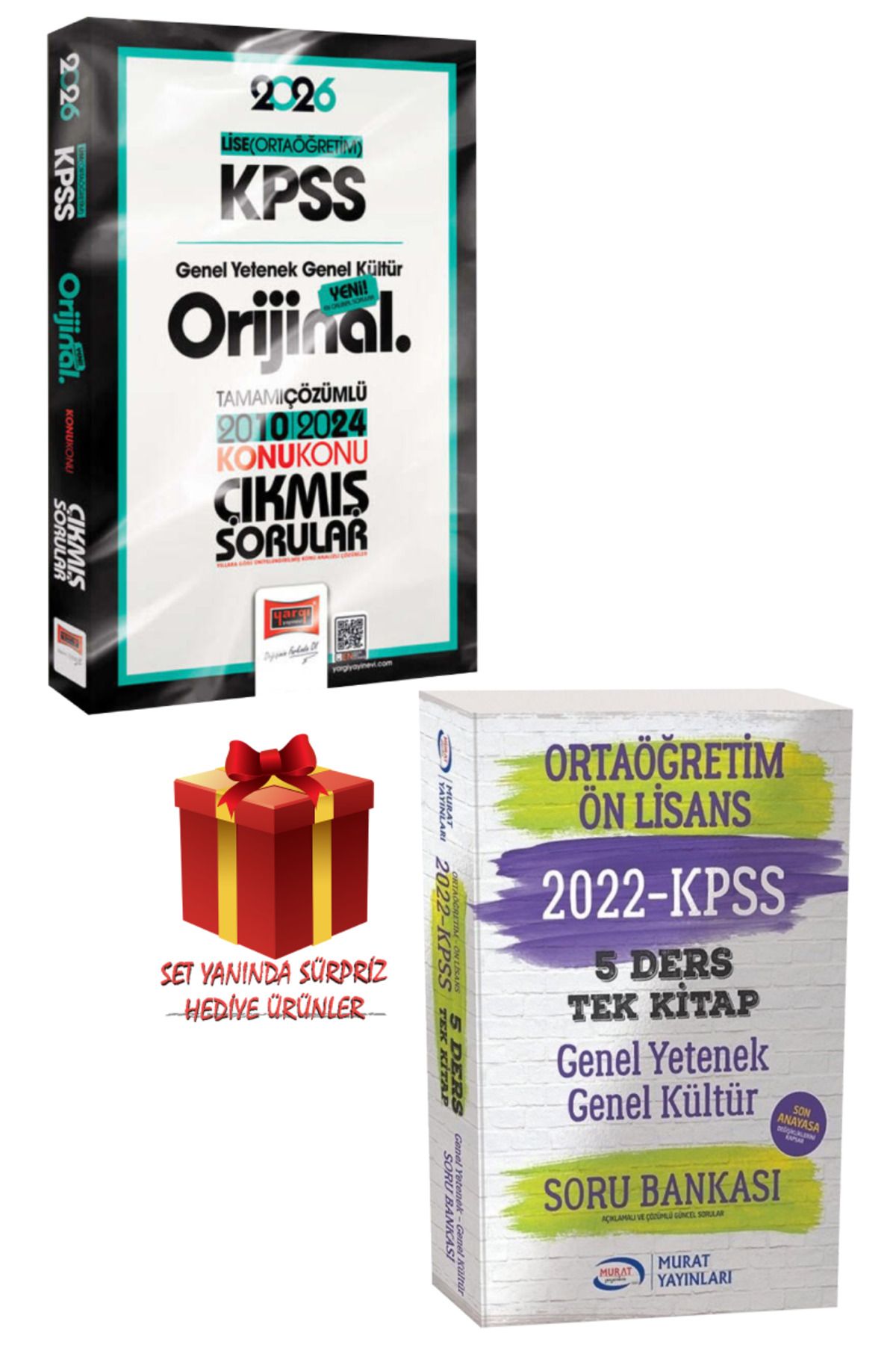 Yargı Yayınları 2026 KPSS Lise Ortaöğretim GYGK Orijinal Konu Konu Çıkmış Sorular 2010-2024+Tek Kitap Soru Bankası