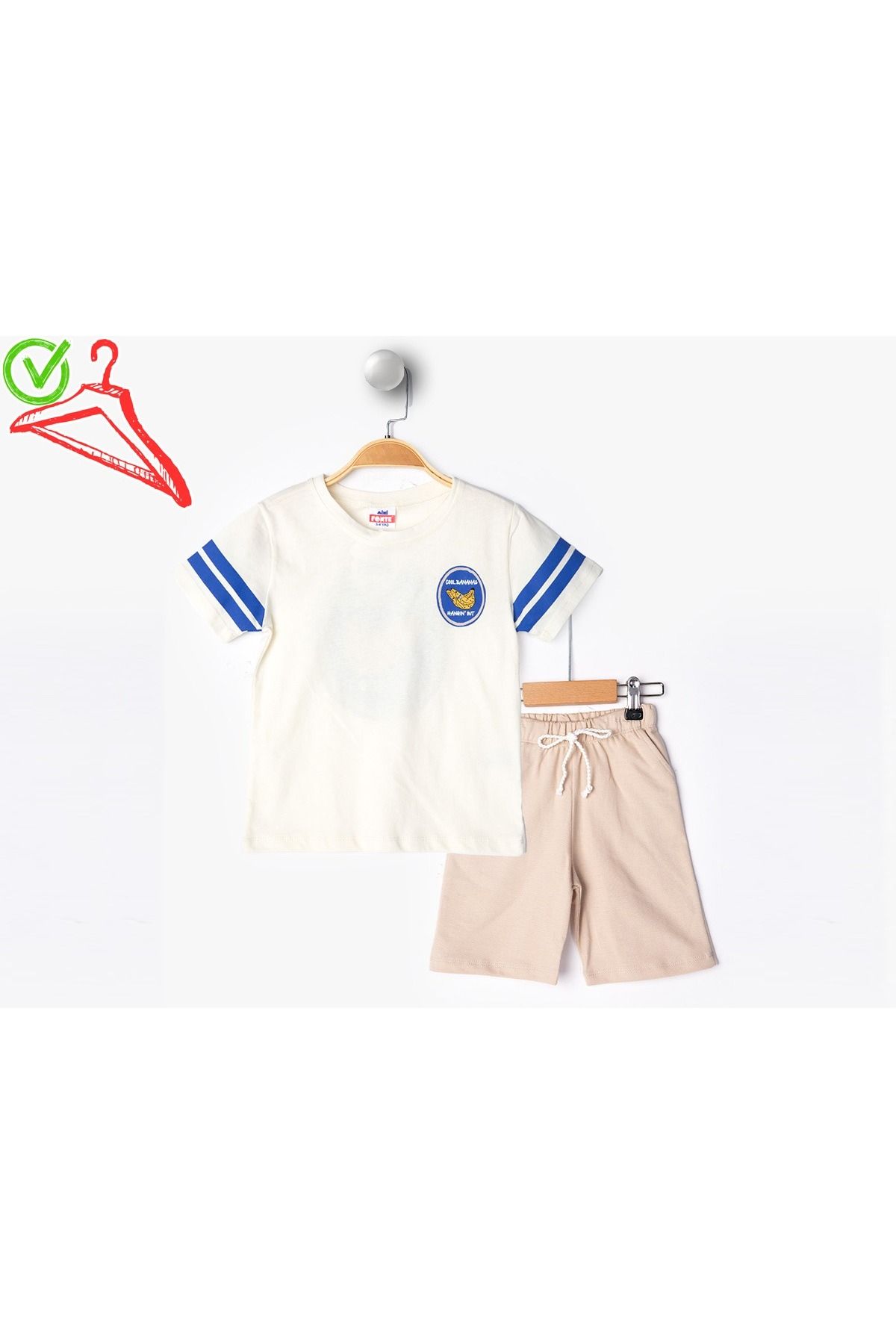 mini fonte kids Erkek çocuk şortlu takım 2 yaş