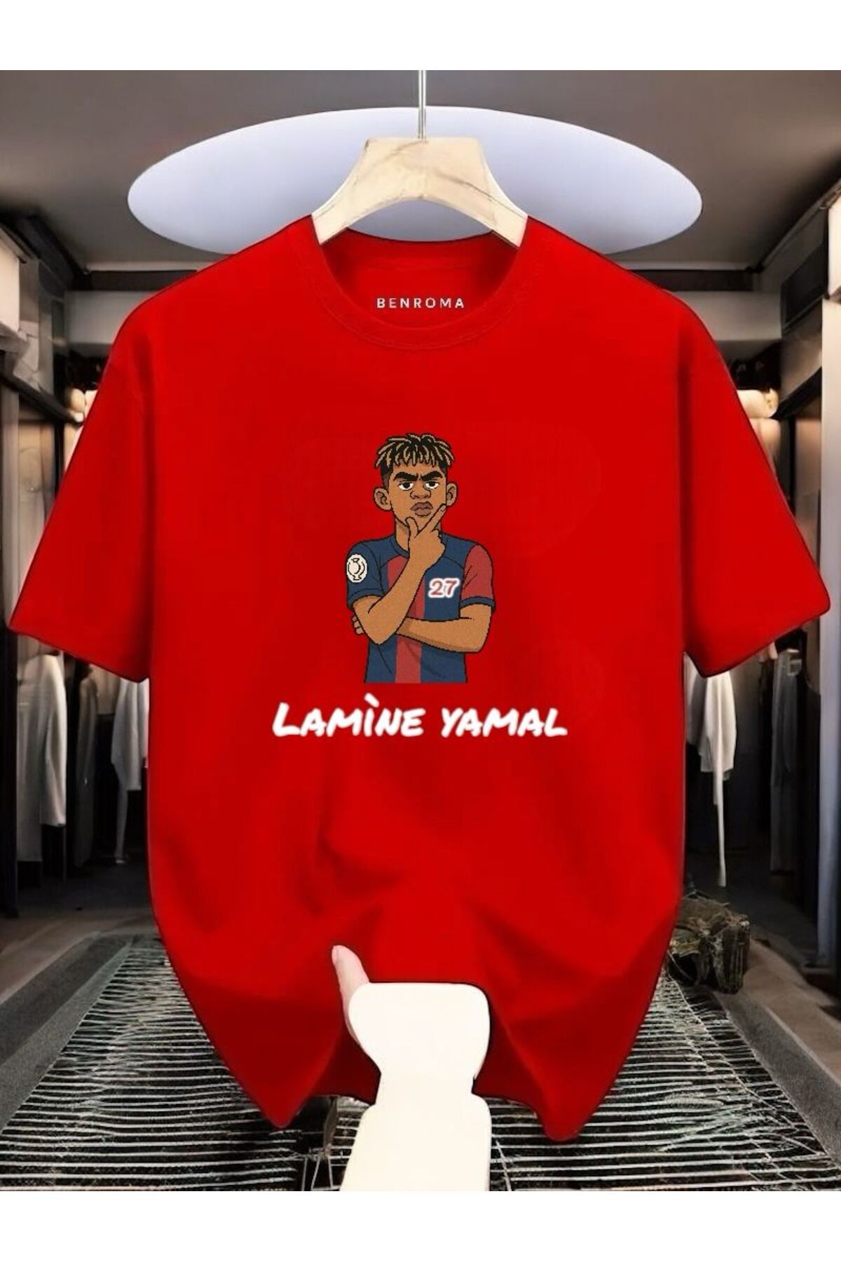 BENROMA LAMİNE YAMAL BASKILI TİŞÖRT