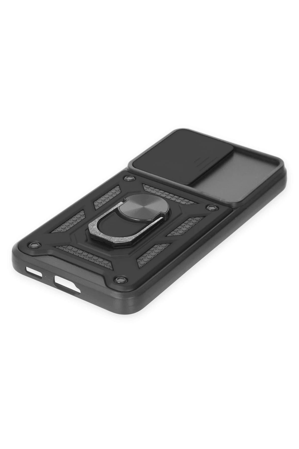 NewFace Samsung Galaxy S24 Kılıf Pars Lens Yüzüklü Silikon - Siyah WLZOR
