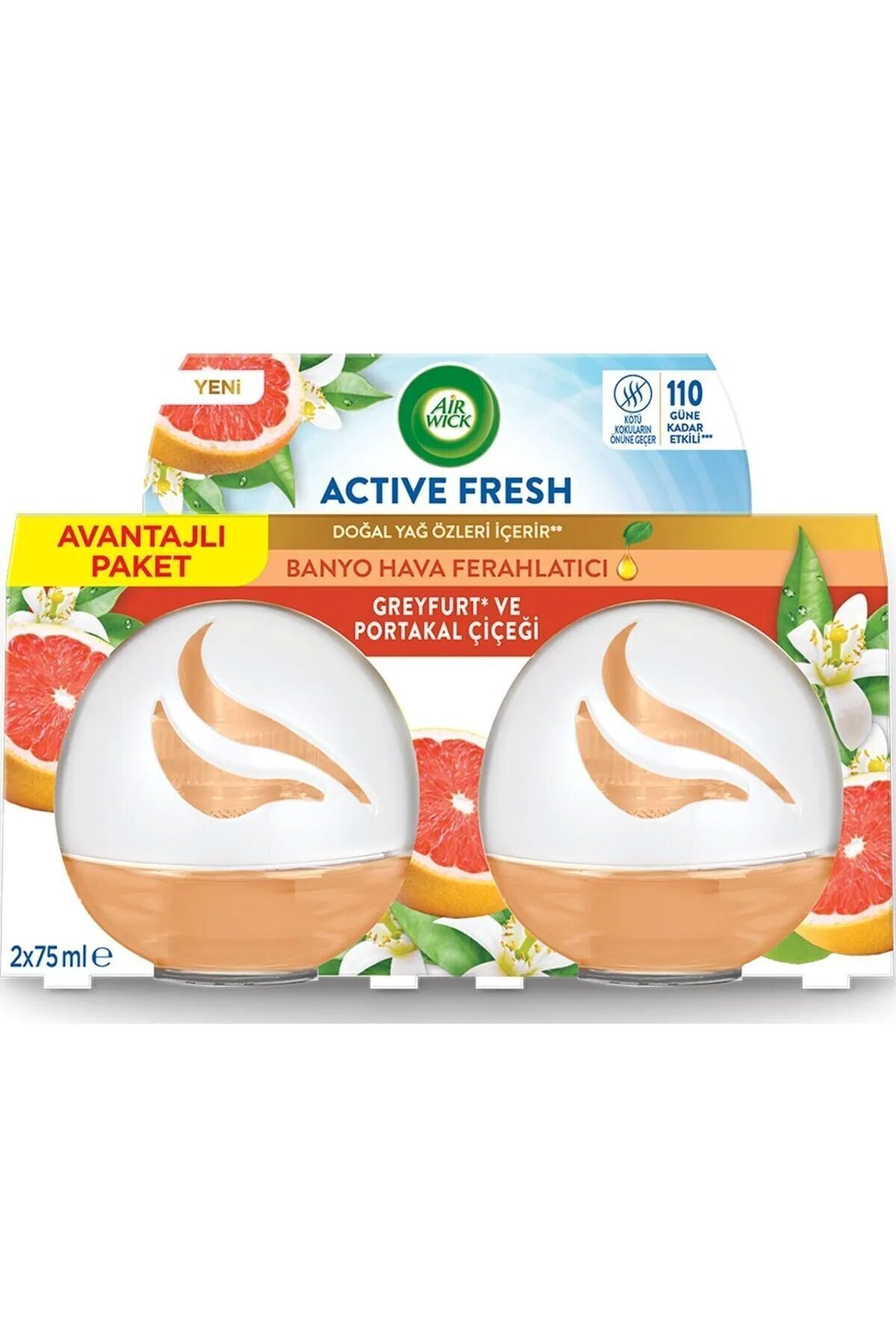 Air Wick Airwick Decosphere Hava Tazeleyeci Greyfurt Ve Portakal Çiçeği 75 ml X 2 adet