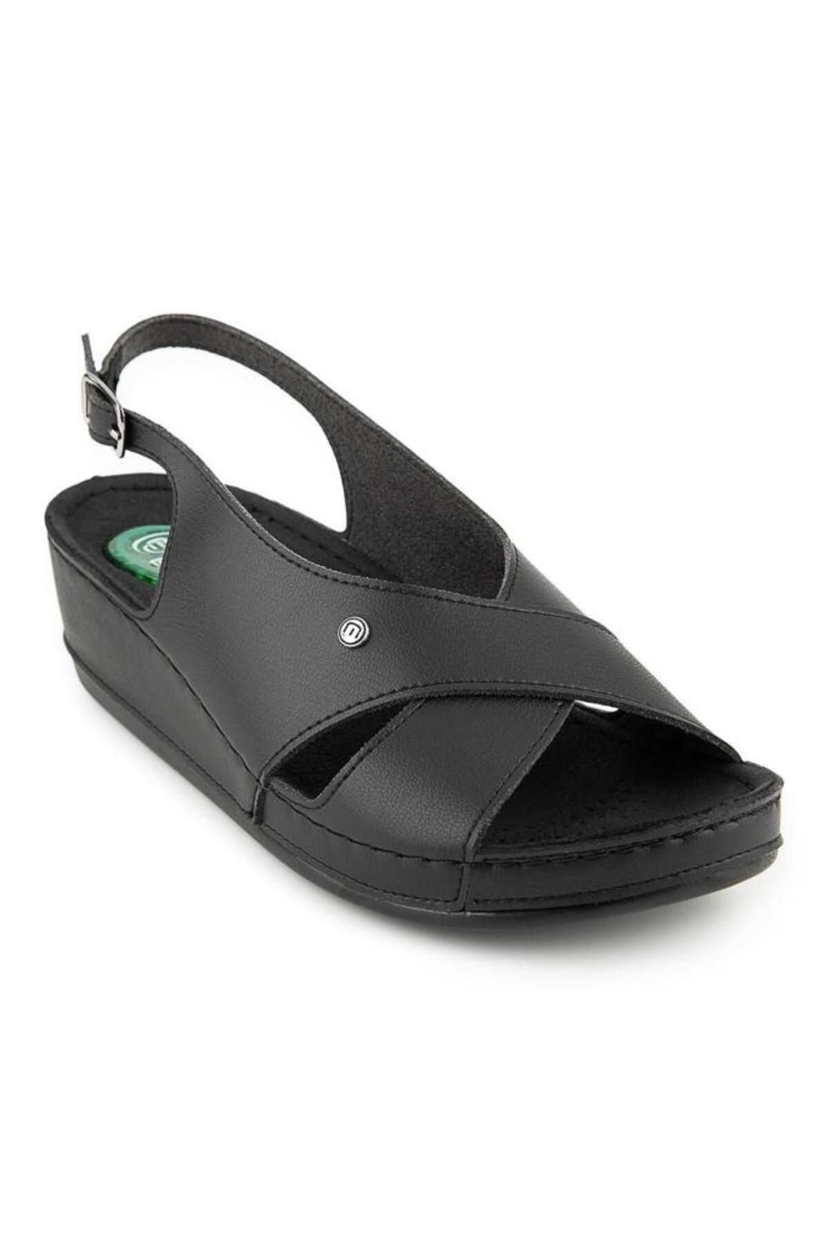 Muya İngane 35207-430 Topuk Jelli Anatomik Taban Kadın Sandalet Siyah 36-40