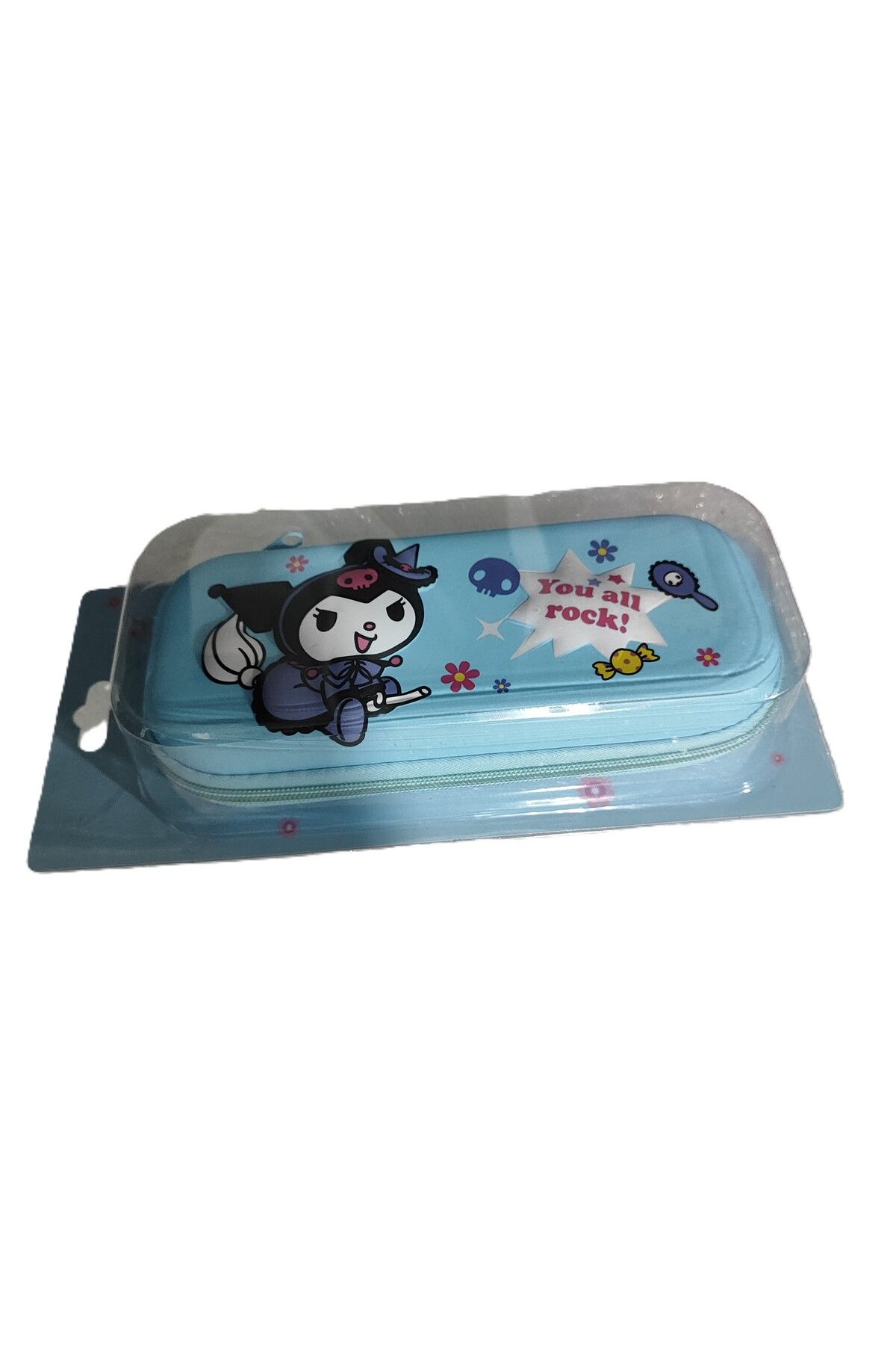 ada çanta kırtasiye Kuromi figürlü kabartmalı geniş kapasiteli kalem kutusu (23cm*10cm*5cm)