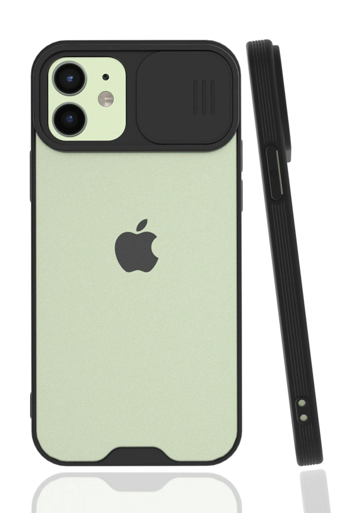 NewFace iPhone 12 Kılıf Platin Kamera Koruma Silikon - Siyah WLZOR