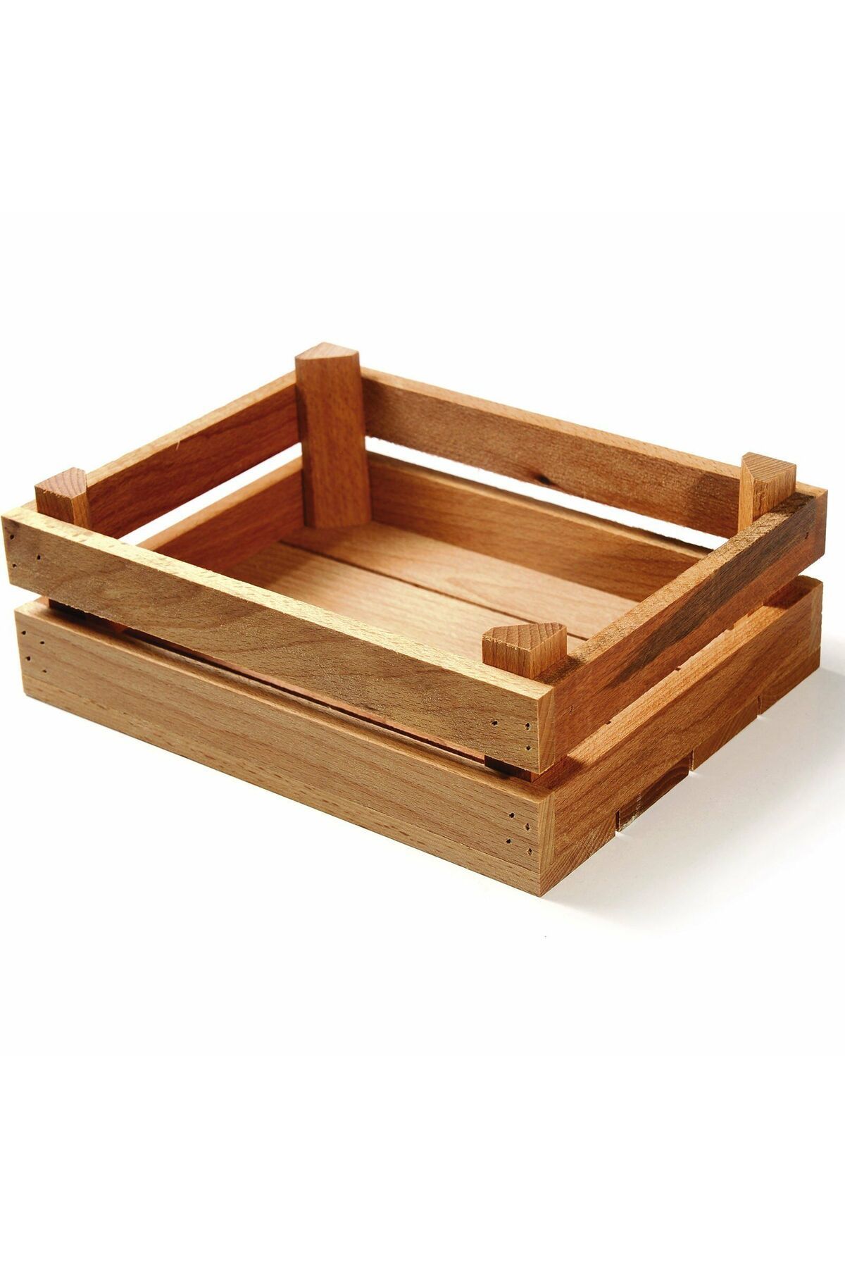 Biradlı Servis Kasası 17*22 Cm -kayın