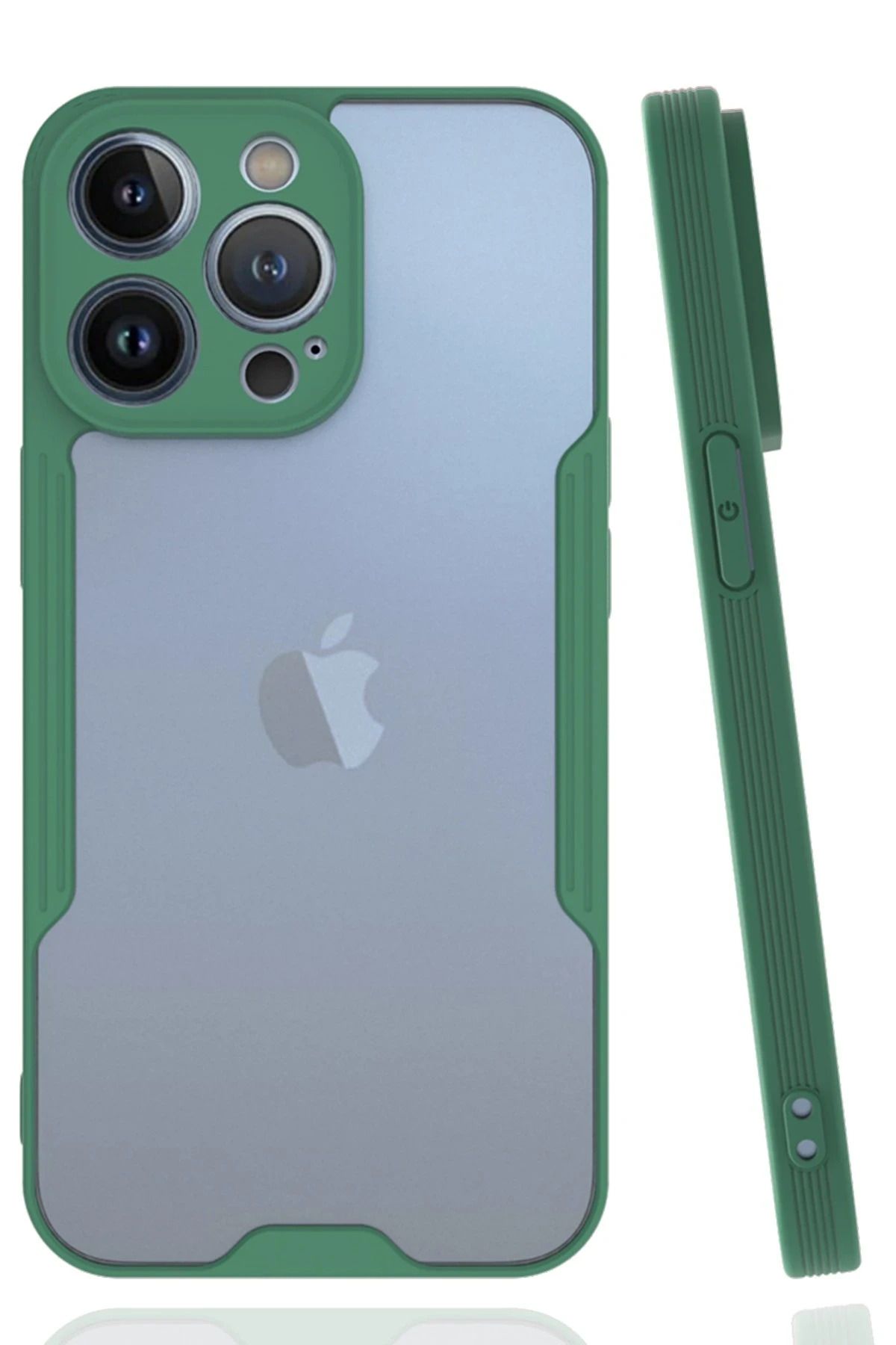 NewFace iPhone 14 Pro Max Kılıf Platin Silikon - Yeşil WLZOR
