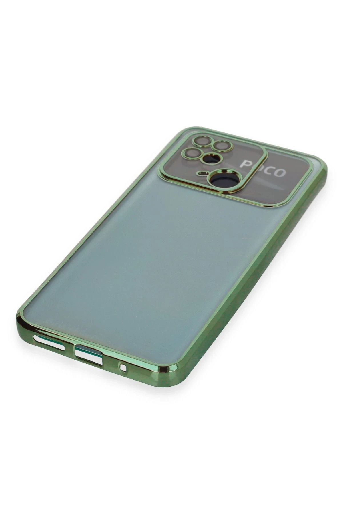 NewFace Xiaomi Redmi 10C Kılıf Lensli Silikon - Yeşil WLZOR