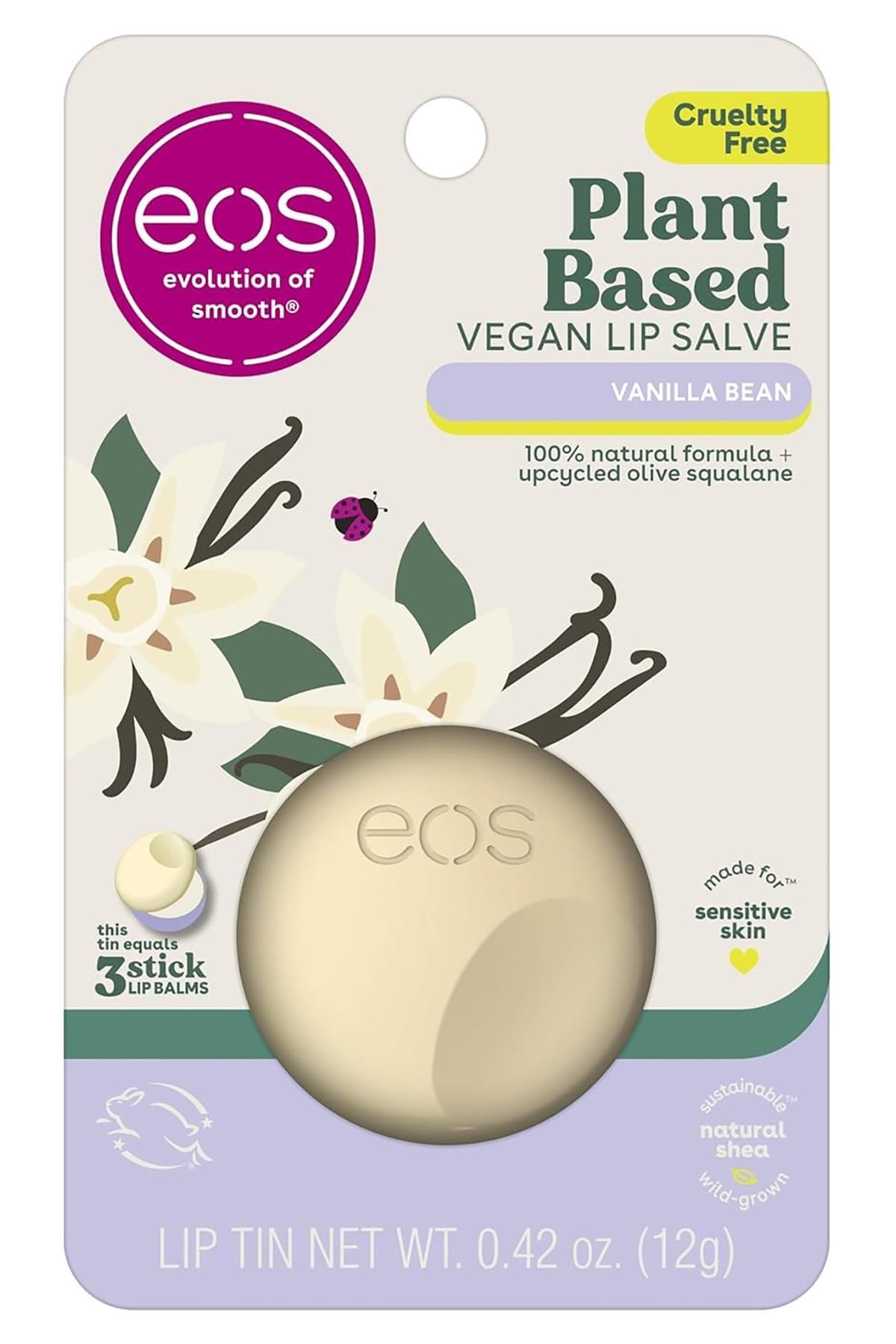 Eos Vanilla Bean Bitkisel Vegan Dudak Balsamı 12GR