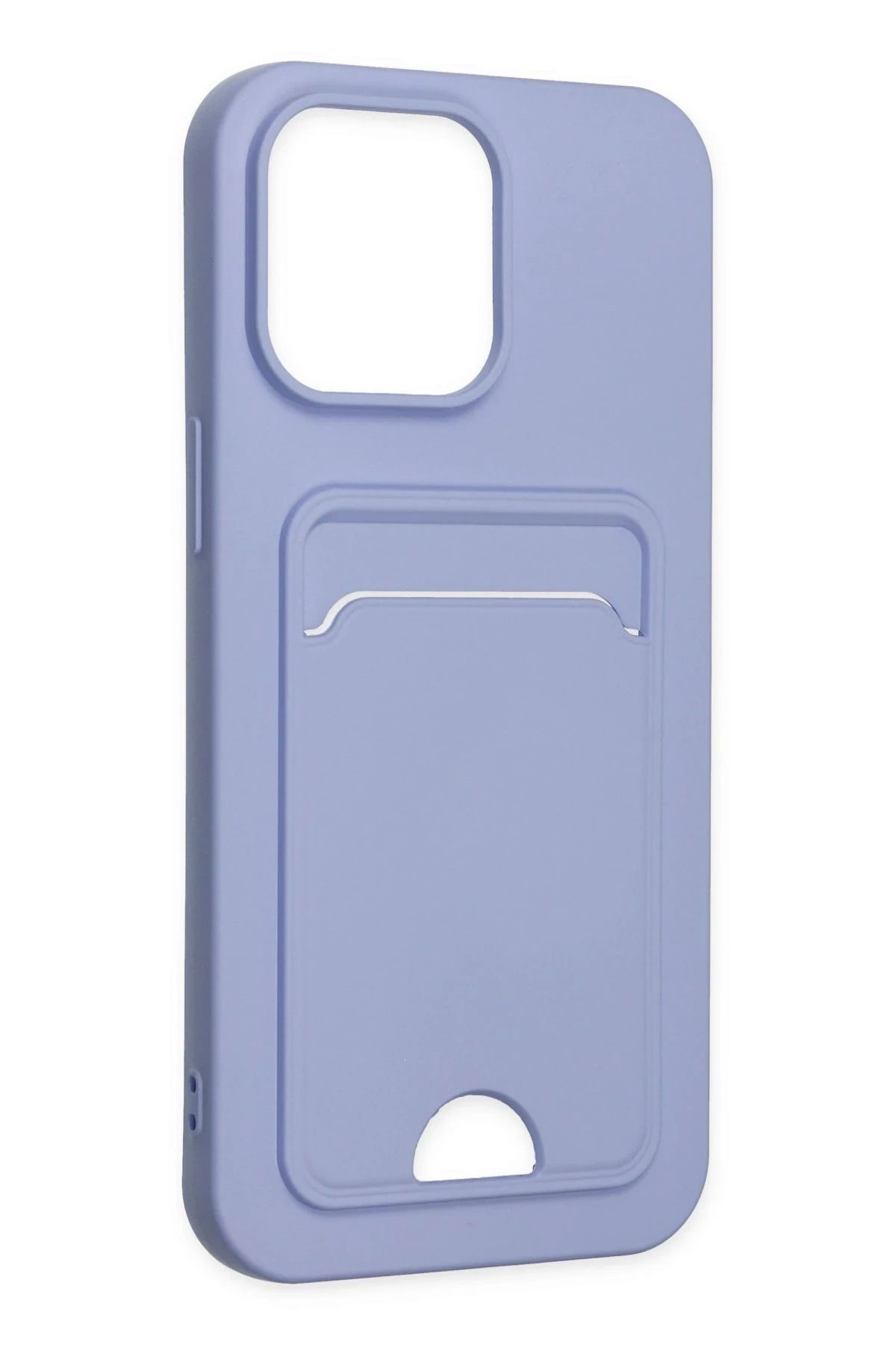 NewFace iPhone 14 Pro Kılıf Kelvin Kartvizitli Silikon - Lila WLZOR