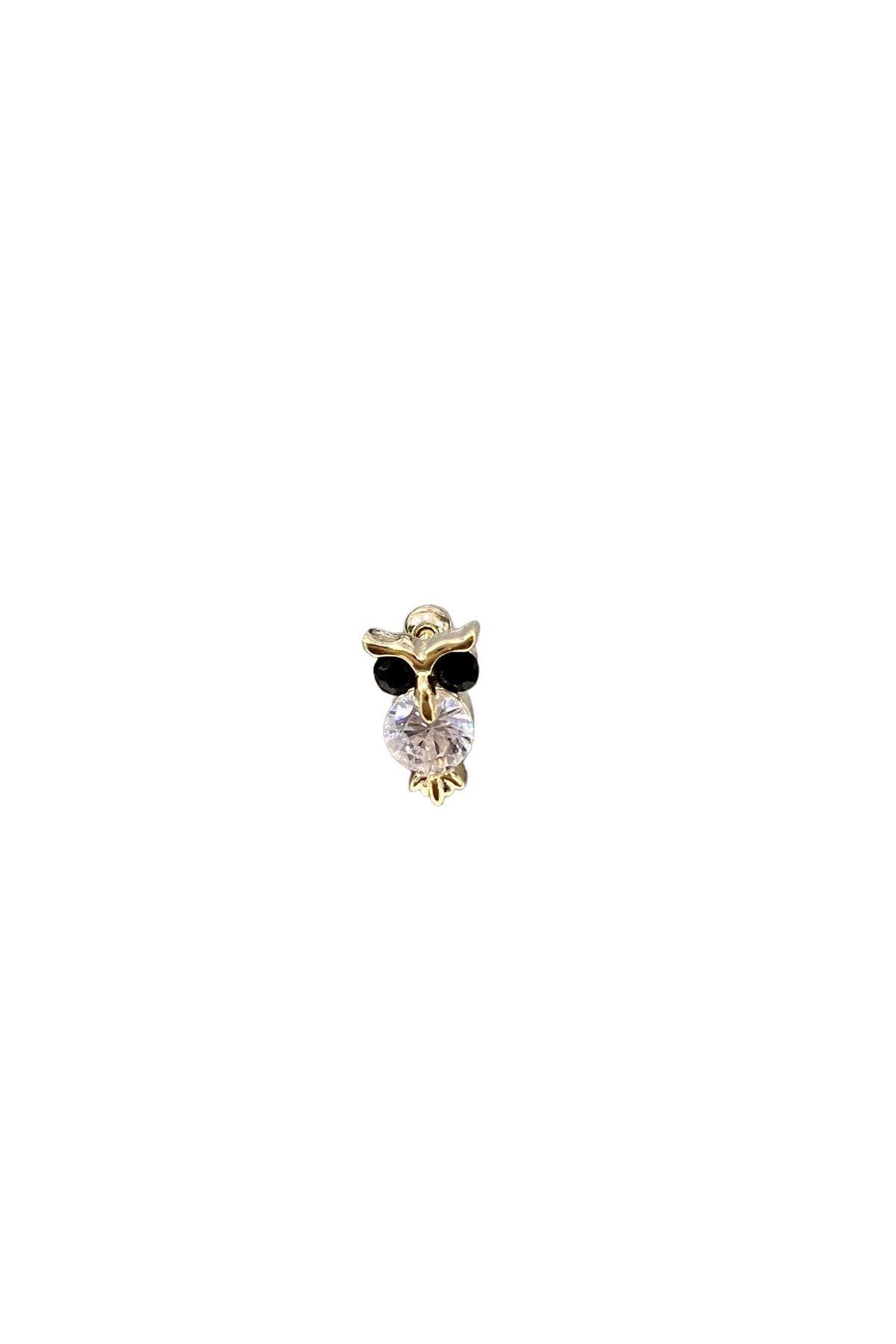 Defne Silver Baykuş Gümüş Piercing