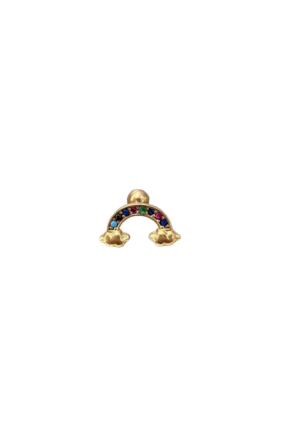 Defne Silver Gökkuşağı Gümüş Piercing