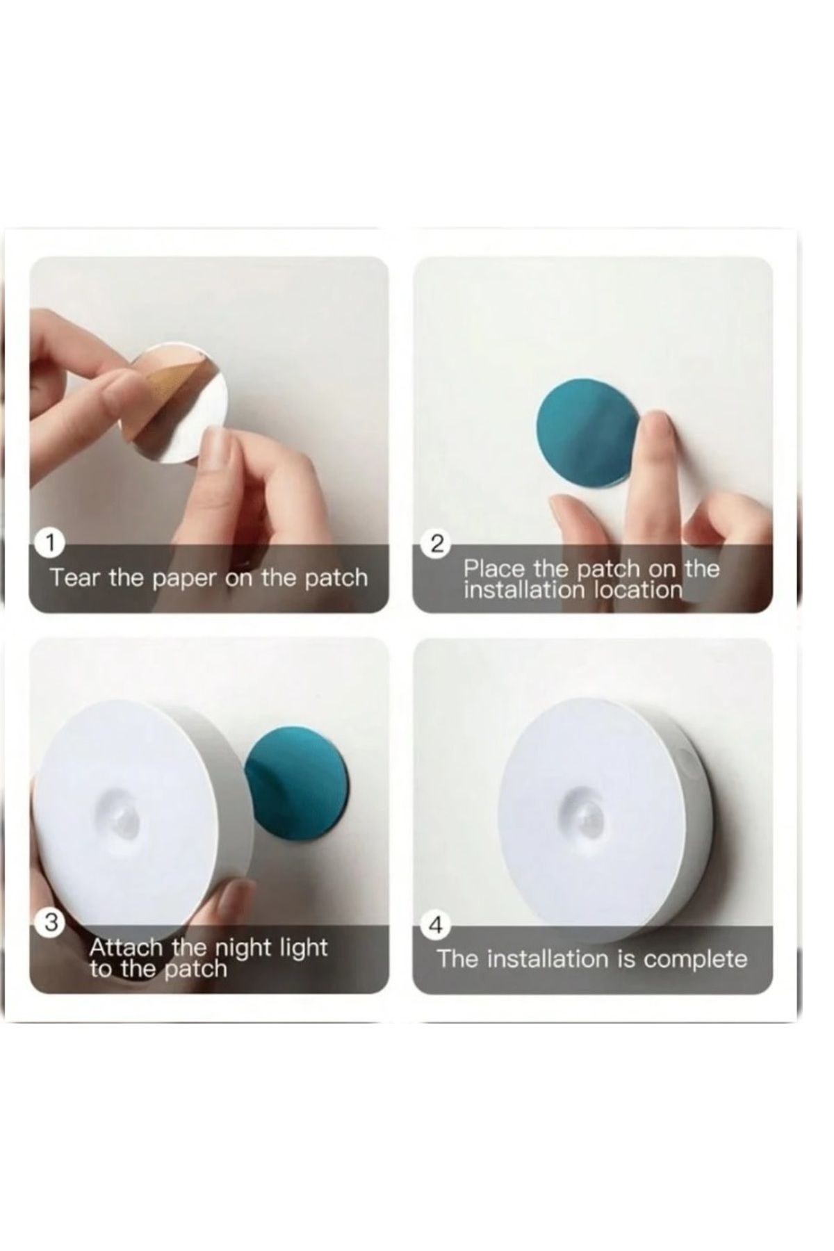 Generic-4Smart LED Night Light Motion Sensor Control PIR Sensor Light USB Charging Automatic Lighting 6