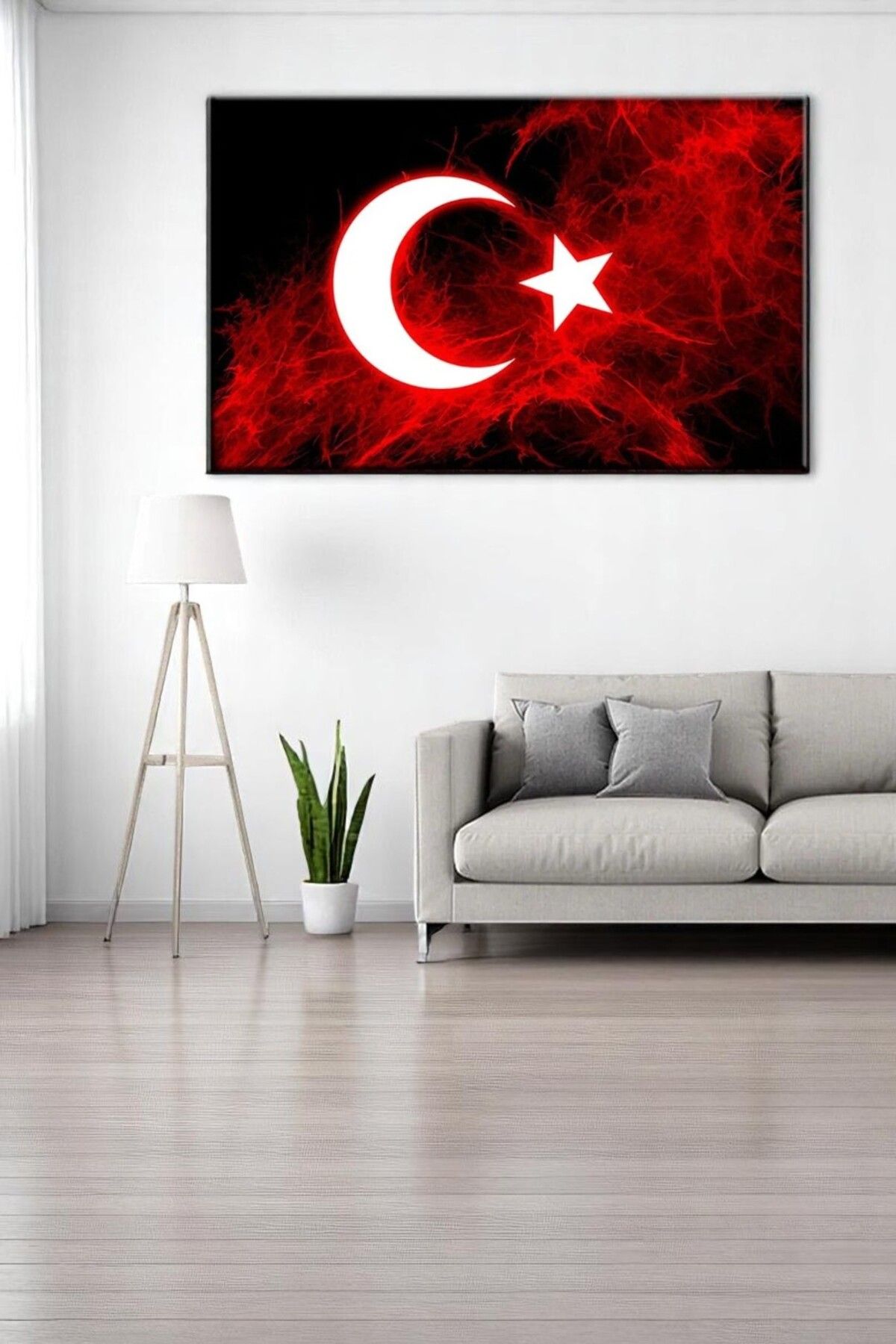 KRMN Led Işıklı Türk Bayrağı Tablo (Şanlı Bayrağımız)