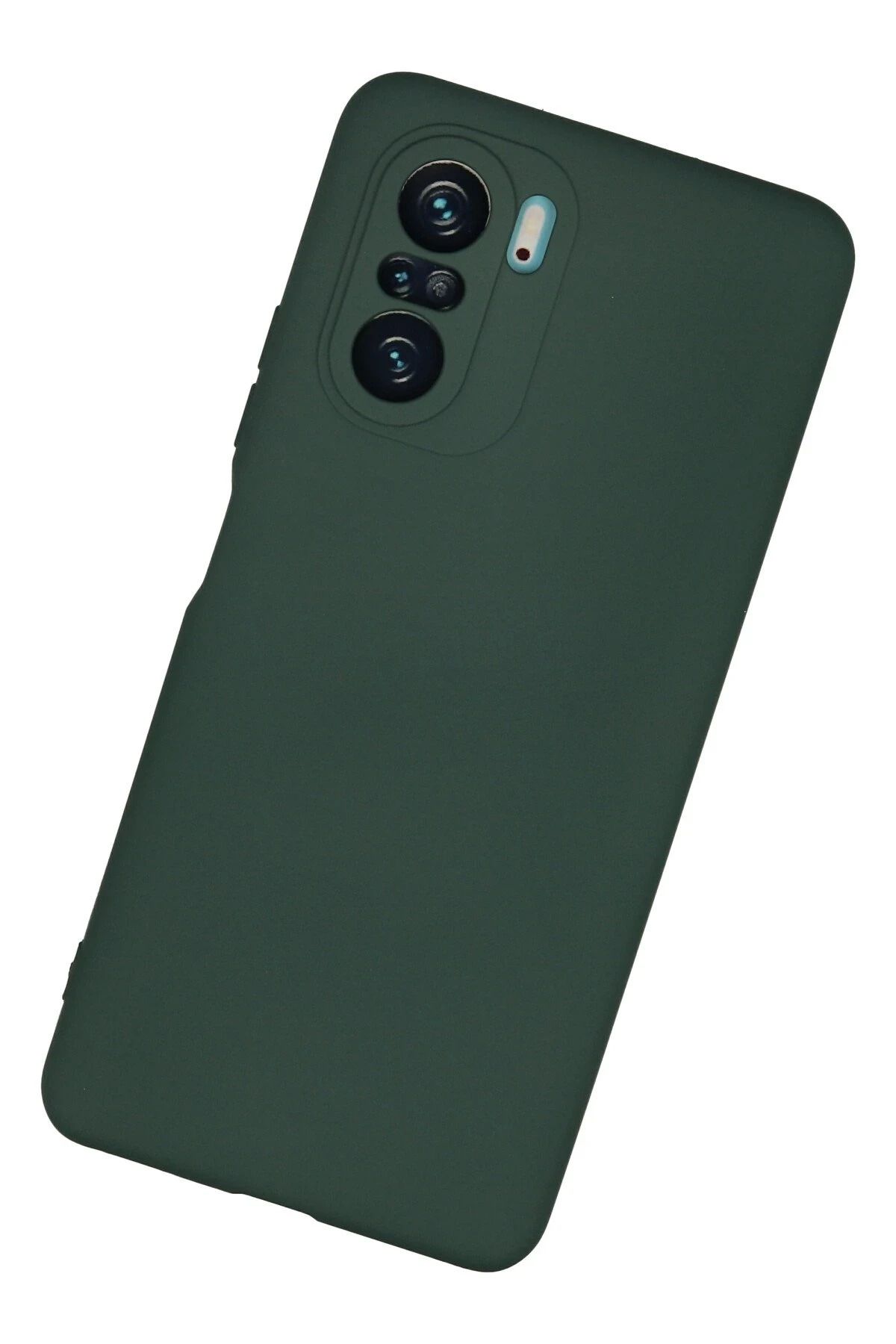 NewFace Xiaomi Poco F3 Uyumlu Kılıf Nano içi Kadife Silikon - Koyu Yeşil WLZOR