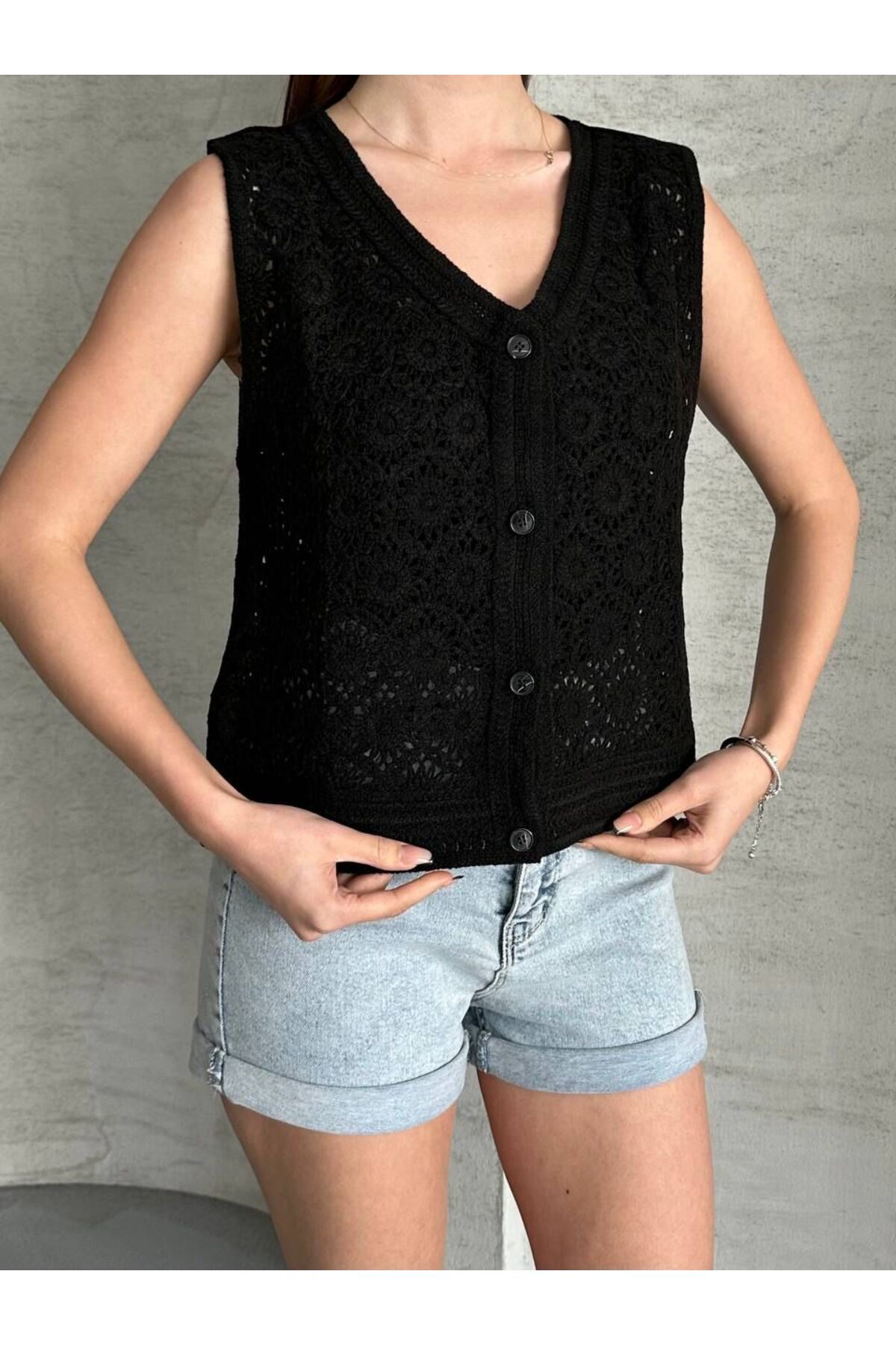 Cielo Fashion Kadın düğmeli örme yelek