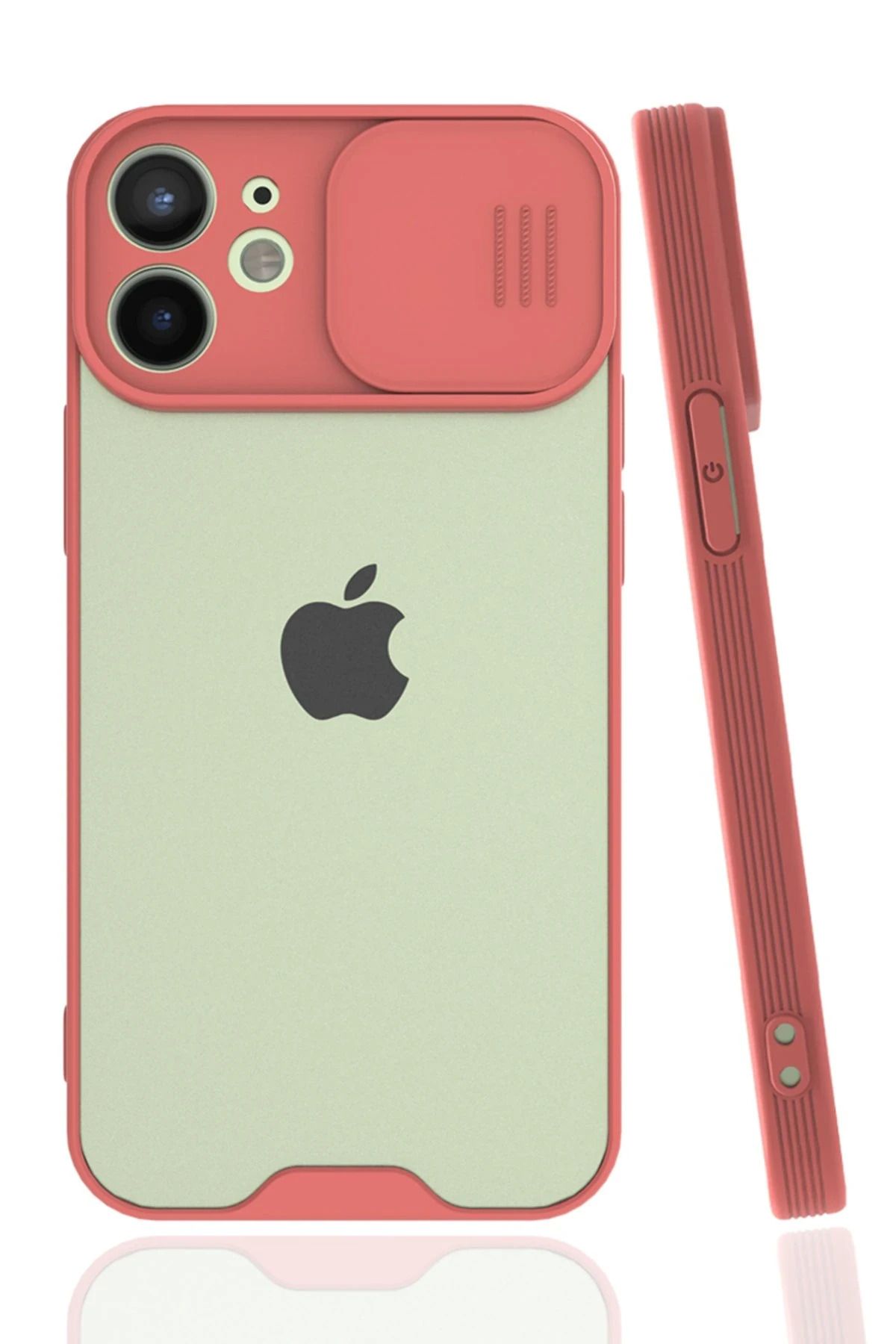 NewFace iPhone 12 Mini Kılıf Platin Kamera Koruma Silikon - Pembe WLZOR