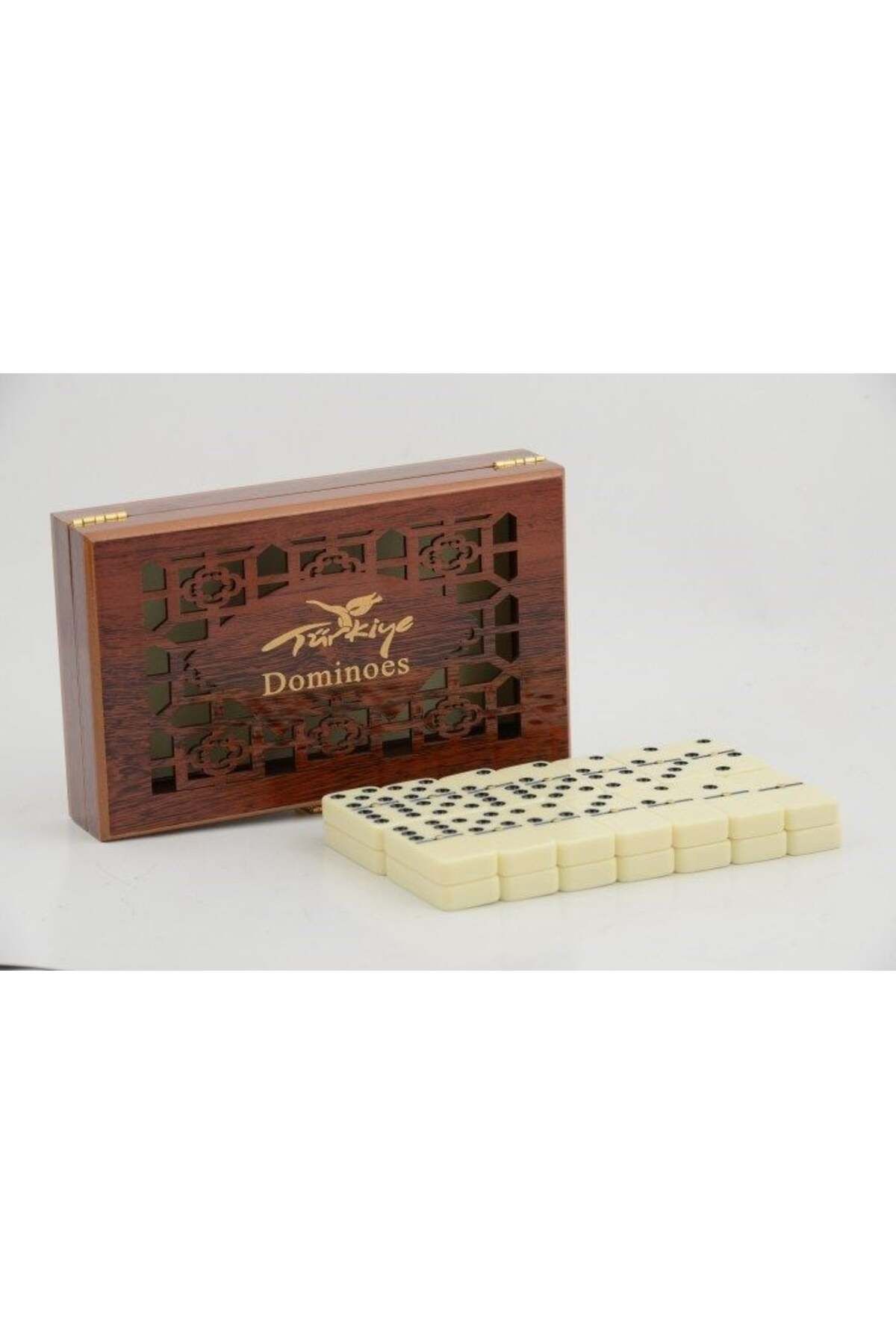 Vexahome Ahşap Kutulu Domino Oyunu