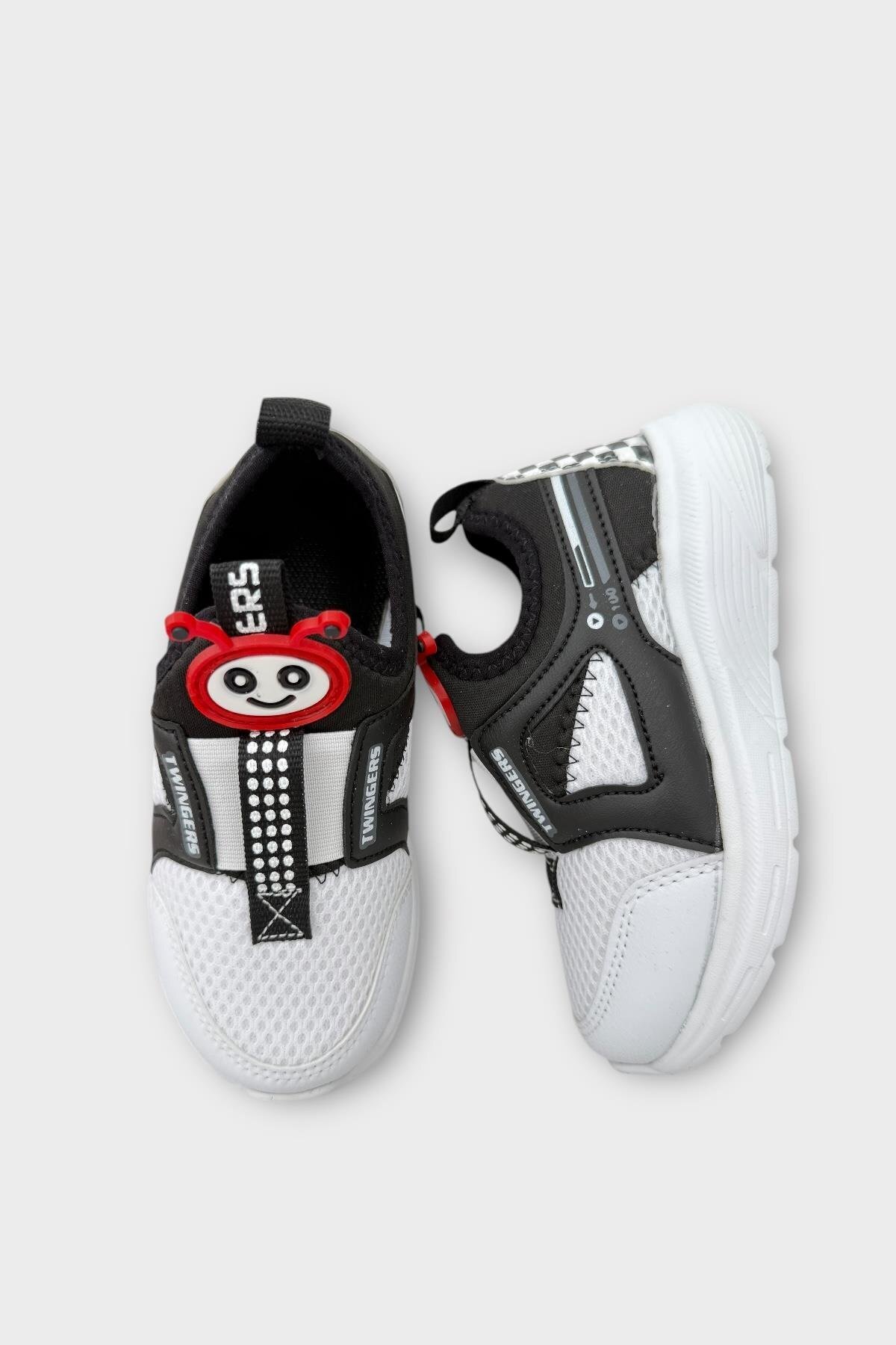 Liger-Children's Airfile Light Sole Nursery Home School Sports Shoes White - Black 6