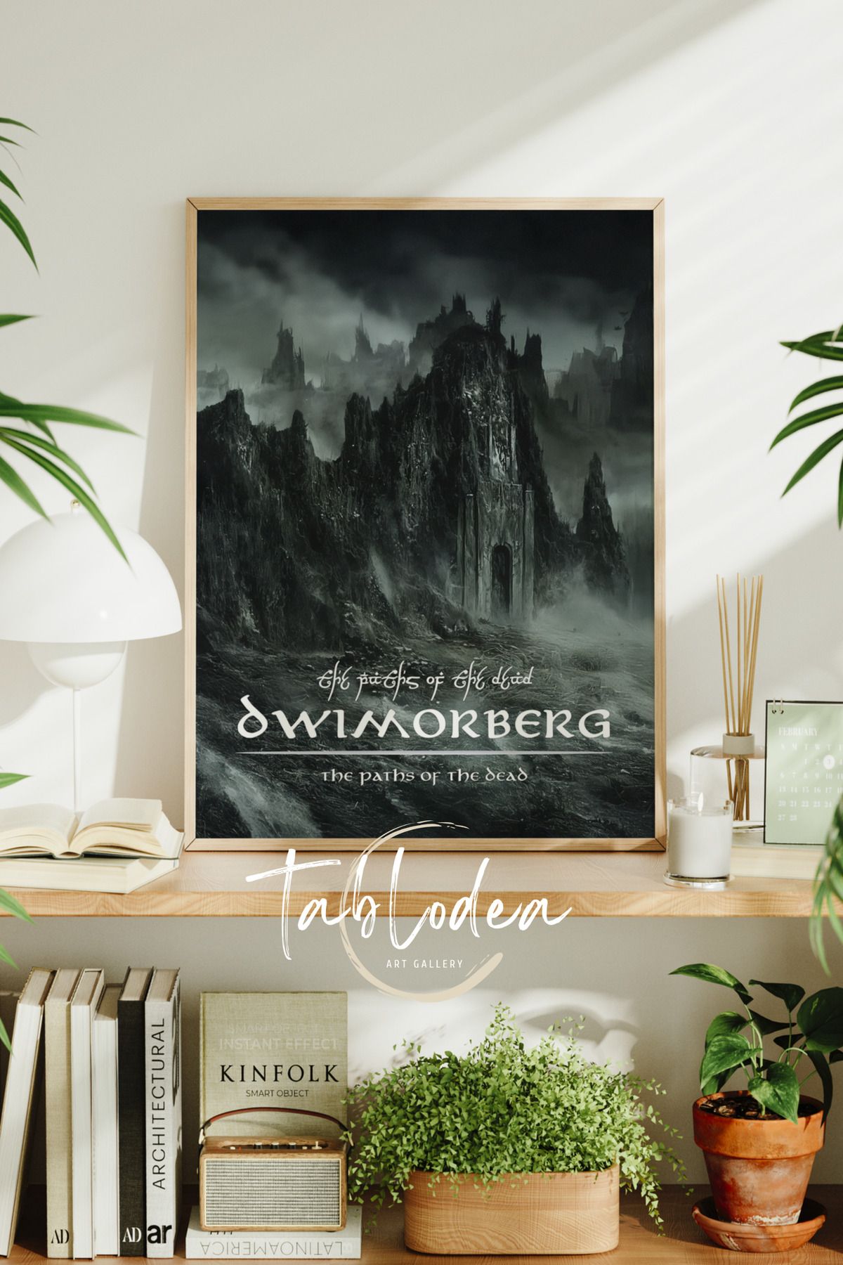 tablodea Yüzüklerin Efendisi Çerçeveli Poster Tablo, The Lord Of The Rings Tablo, Klasik Dizi Film Tablosu