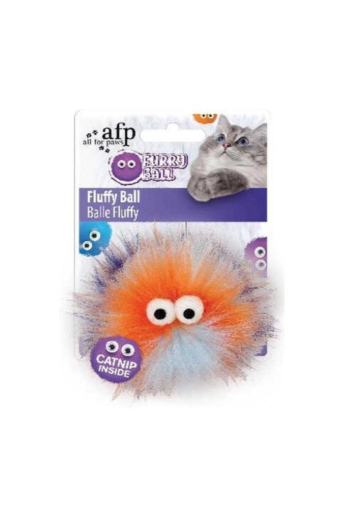 Afp Furry Ball-Fluffer Catnipli- Turuncu 9,5x9x5x5 cm