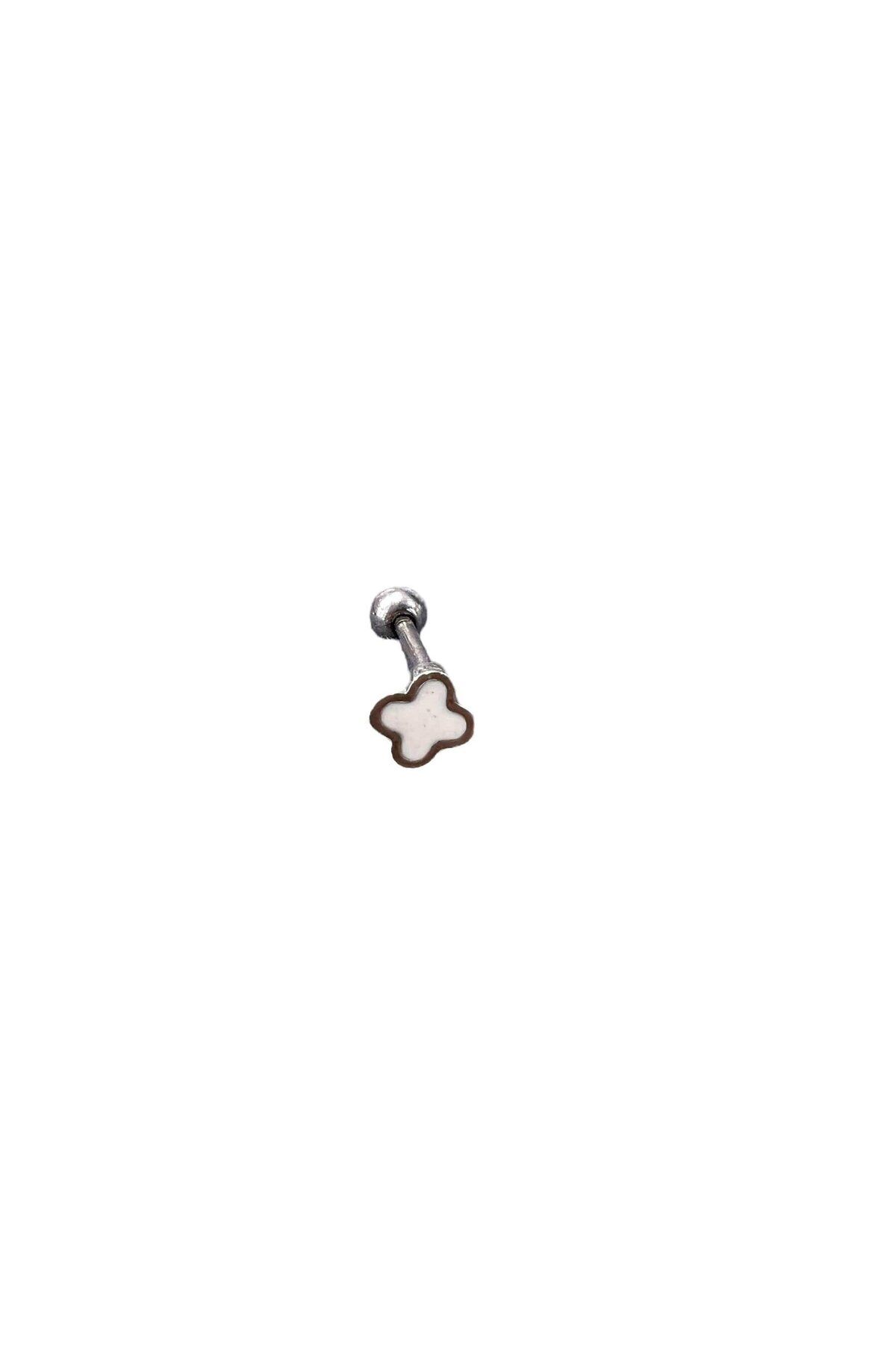 Defne Silver Yonca Gümüş Piercing