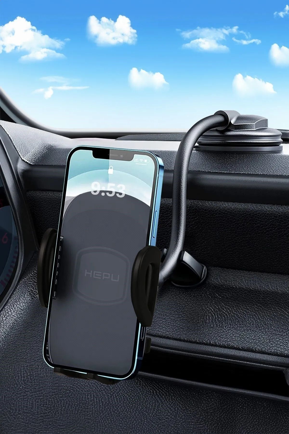 tedaks Ayarlanabilir Vakum Kilitli Cam Ve Torpidoya Takılabilen Telefon Tutucu