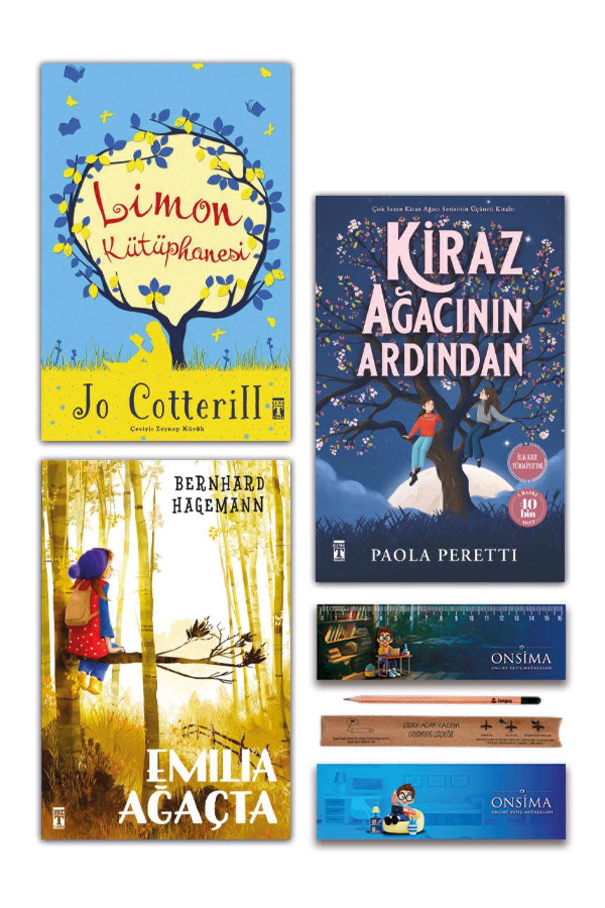 Genç Timaş Limon Kütüphanesi - Kiraz Ağacının Ardından - Emilia Ağaçta Set 3 Kitap