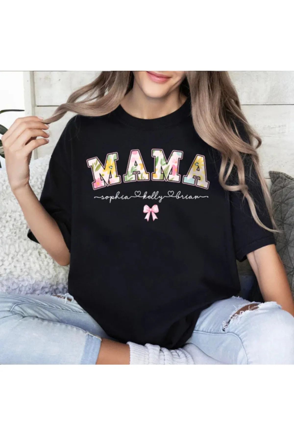 FeaR LeeS MAMA Baskılı Oversize T-shirt