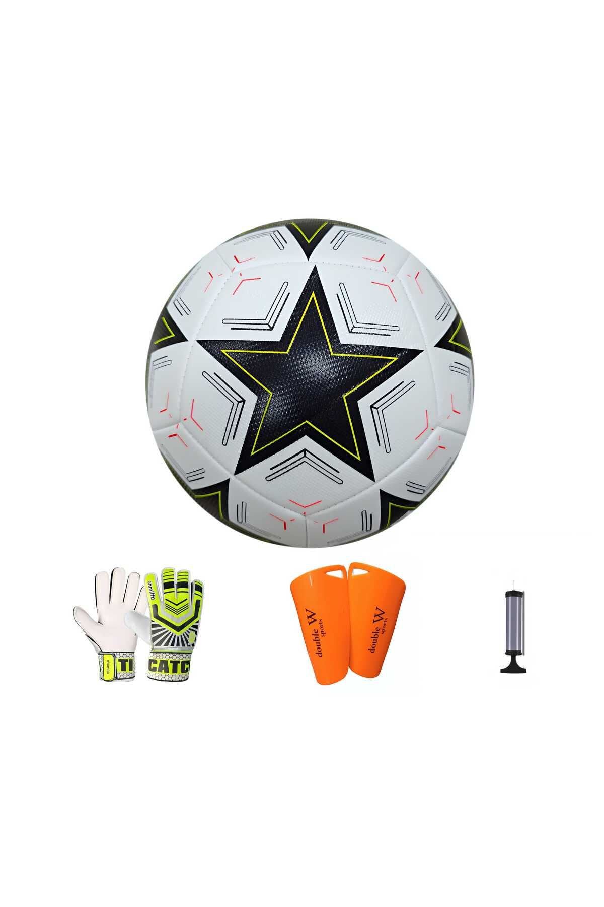 WATSING Futbol Topu Set Eldiven Tekmelik Şampiyonlar Ligi Futbol Topu