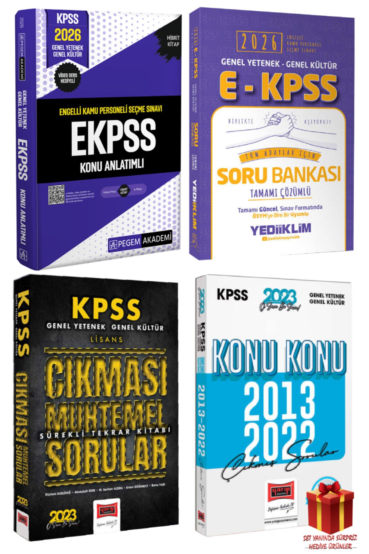 Pegem Akademi Yayıncılık 2026 Pegem EKPSS Konu Anlatımlı+Yediklim E-KPSS Soru Bankası+KPSS Çıkması Muhtemel Sorular+Çıkmış S